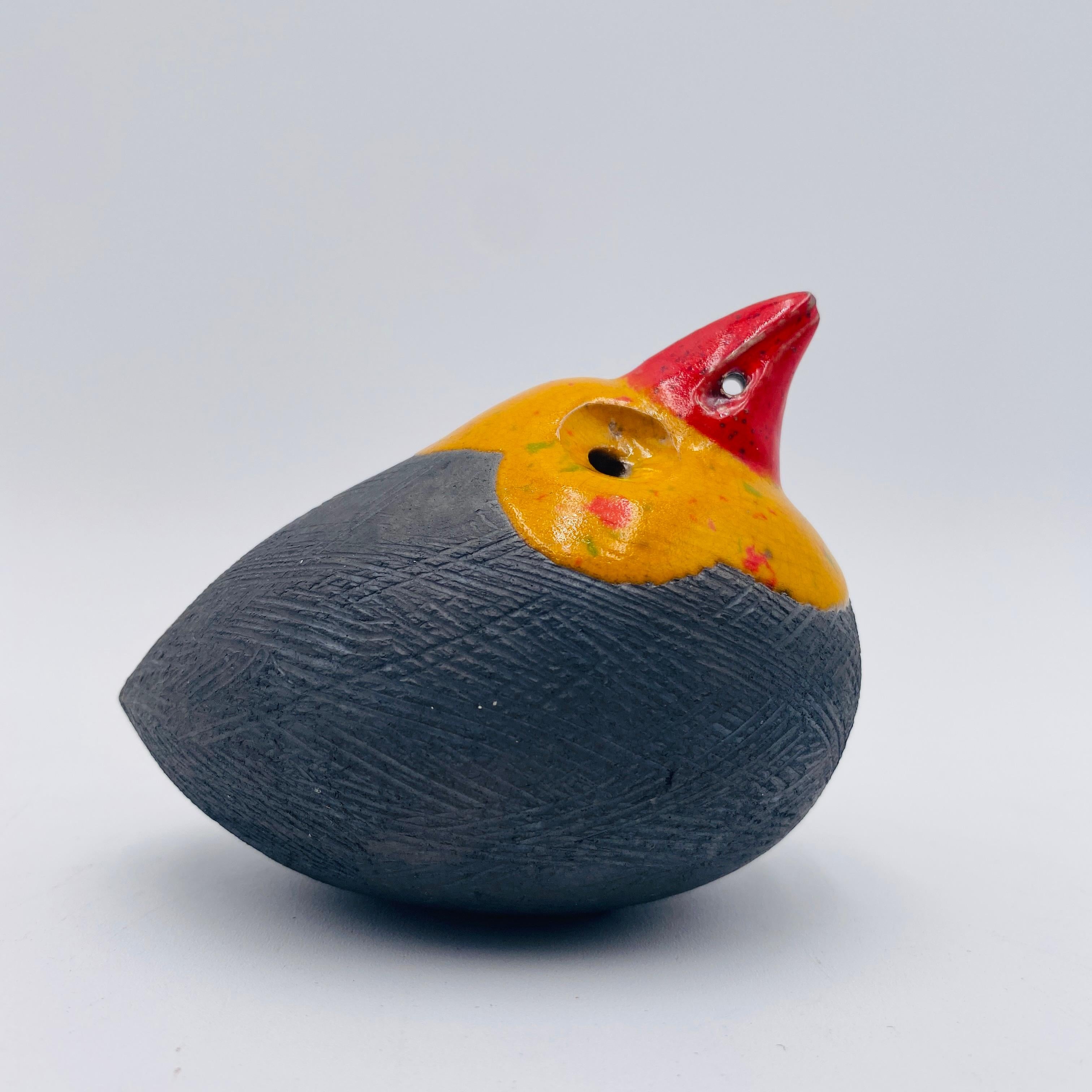 Fatto a mano Raymond Kinghan Uccello Scultura Raku Studio Pottery Irlanda anni '80 in vendita
