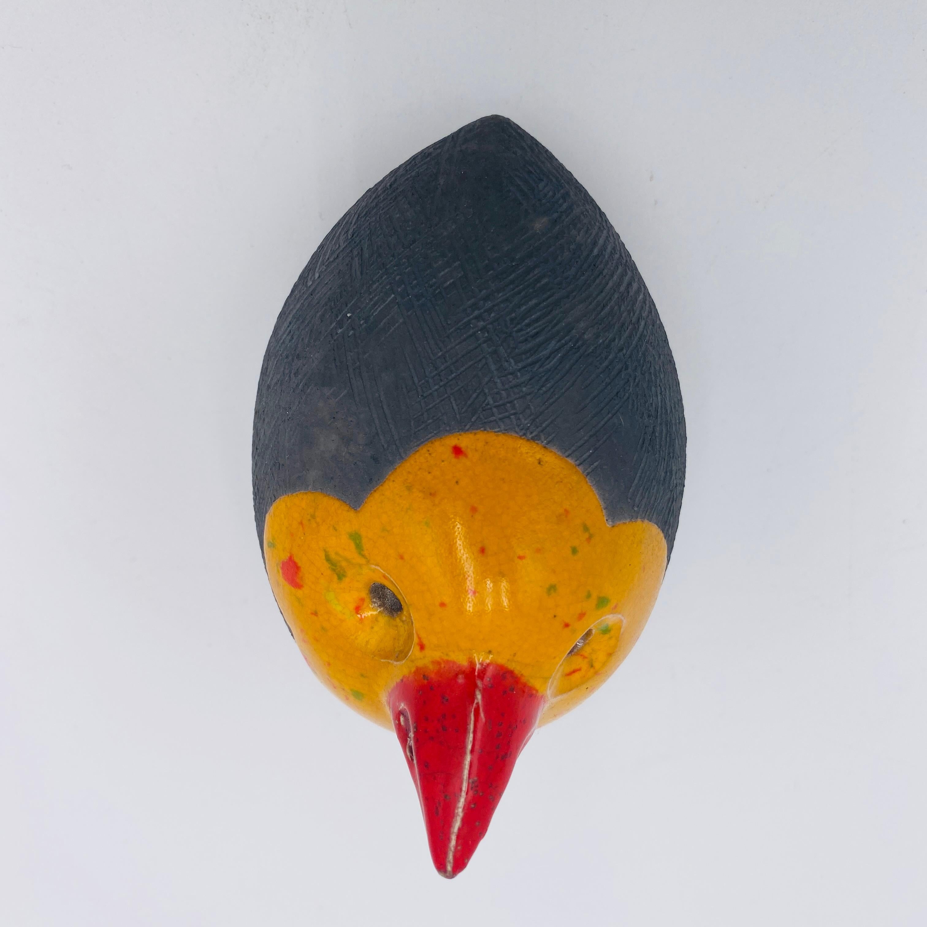 Fine XX secolo Raymond Kinghan Uccello Scultura Raku Studio Pottery Irlanda anni '80 in vendita