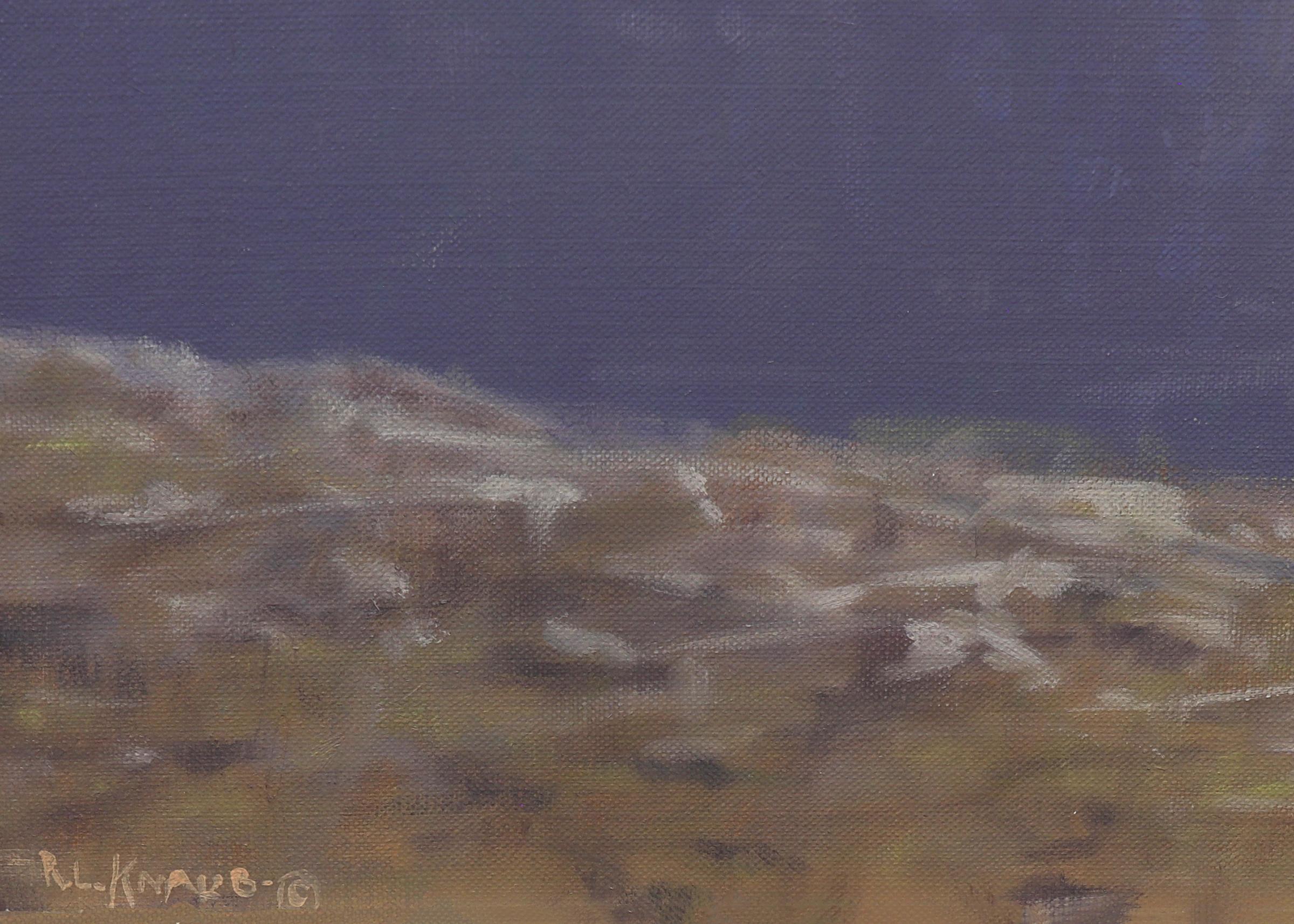 Oil painting on linen by Denver artist Raymond Knaub (born 1940) titled 