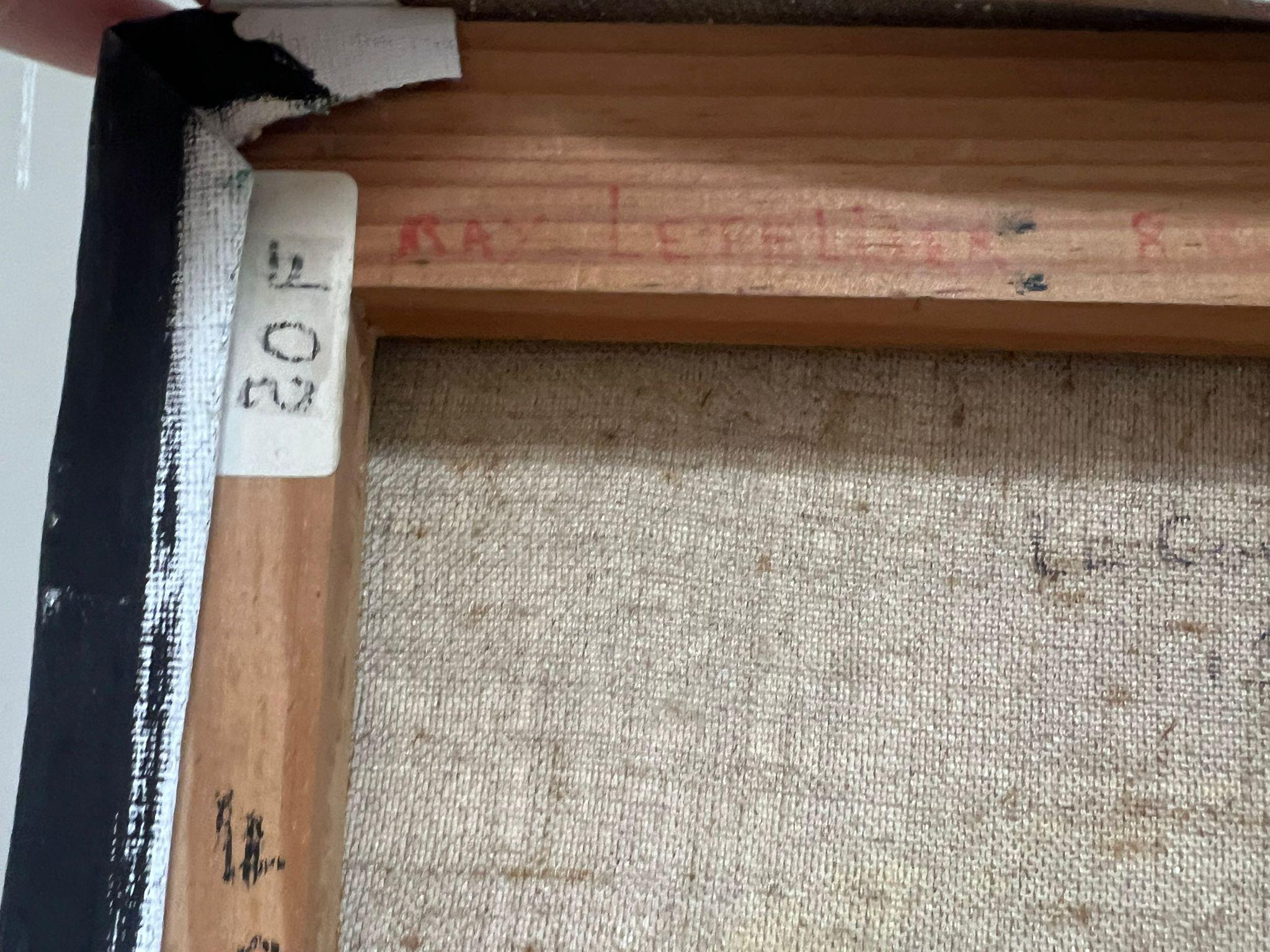 Pittura ad olio figurativa astratta modernista francese del 1980 con nudo sdraiato in vendita 6