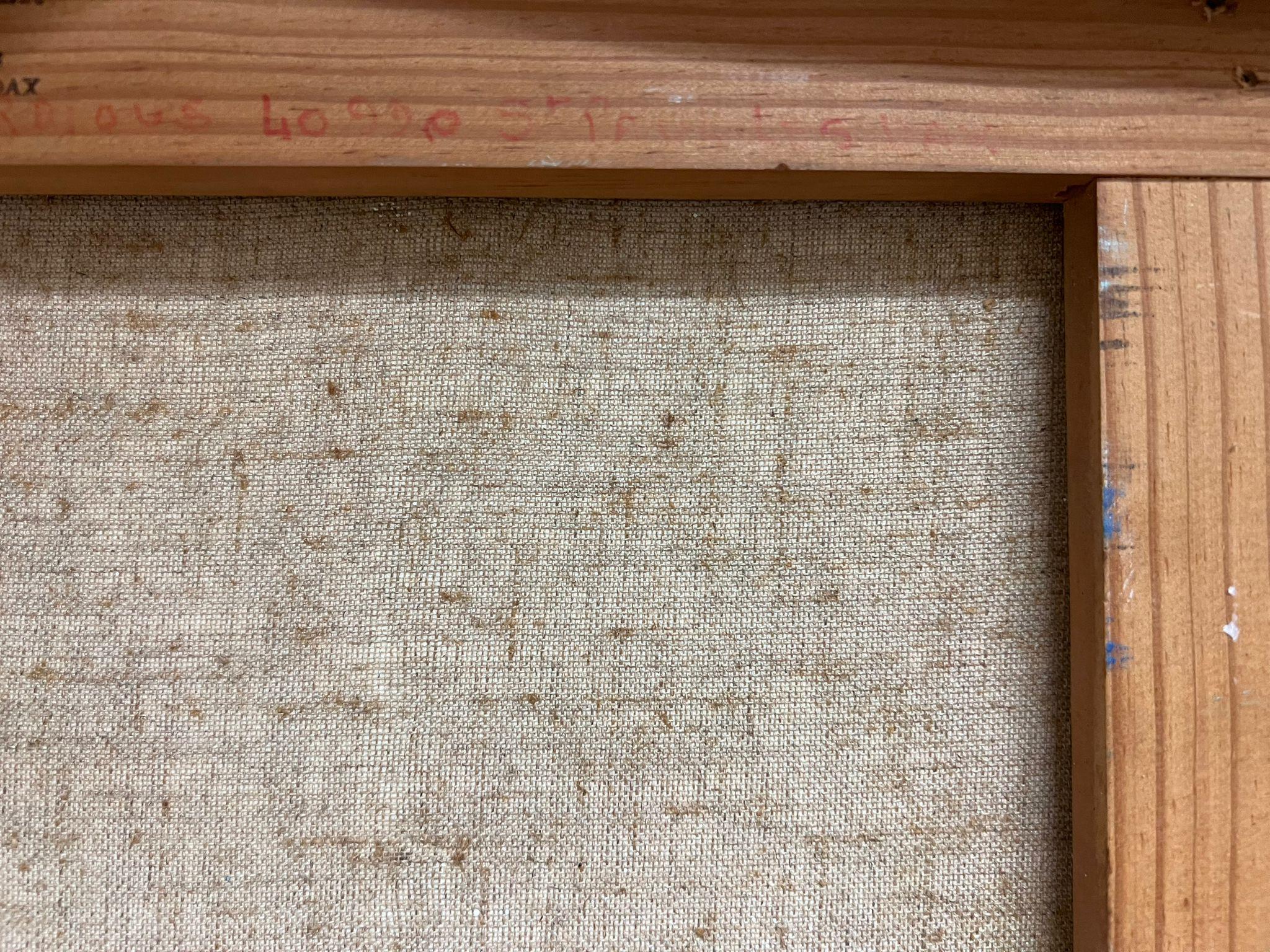 Pittura ad olio figurativa astratta modernista francese del 1980 con nudo sdraiato in vendita 8