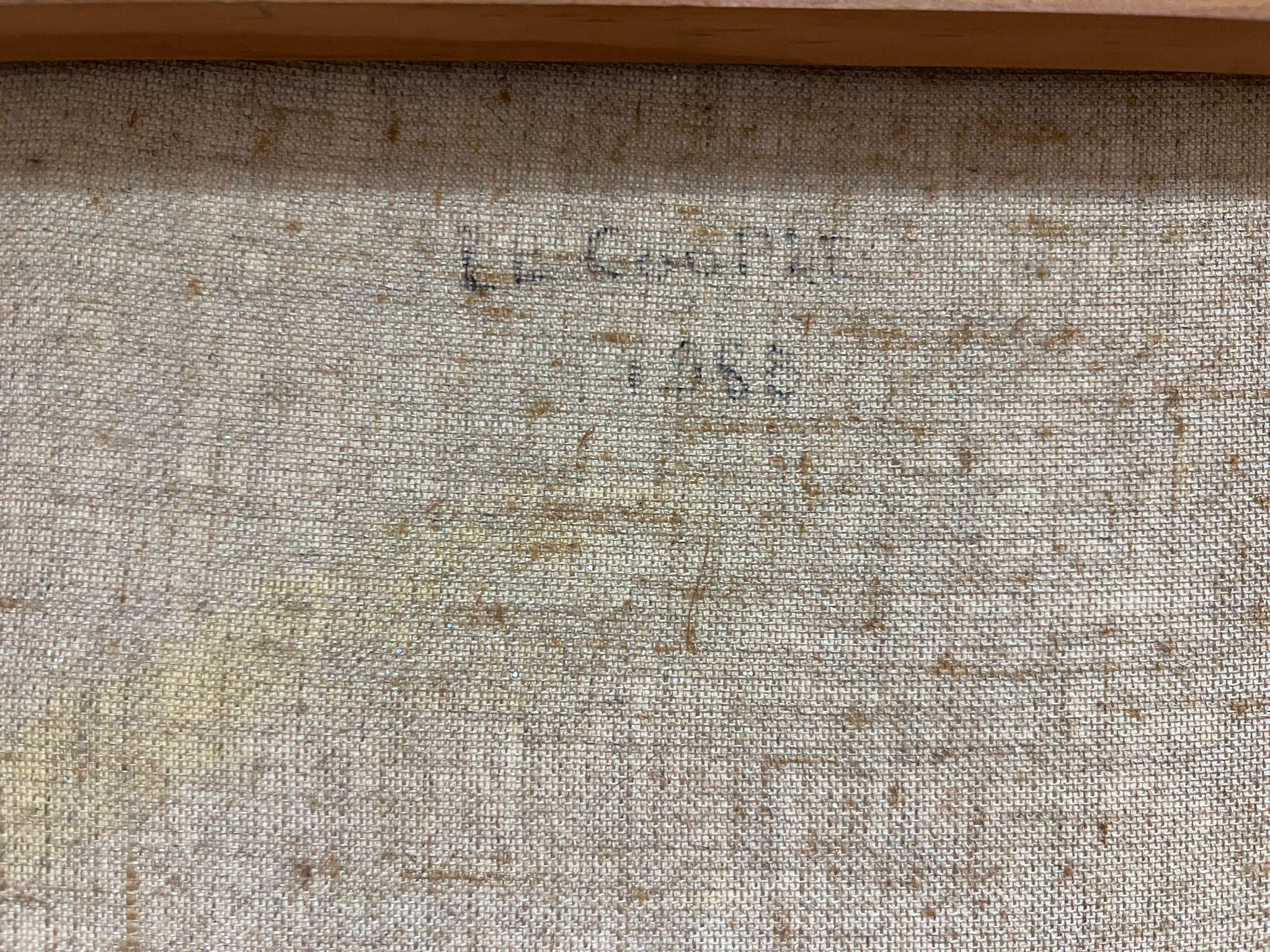 Pittura ad olio figurativa astratta modernista francese del 1980 con nudo sdraiato in vendita 9