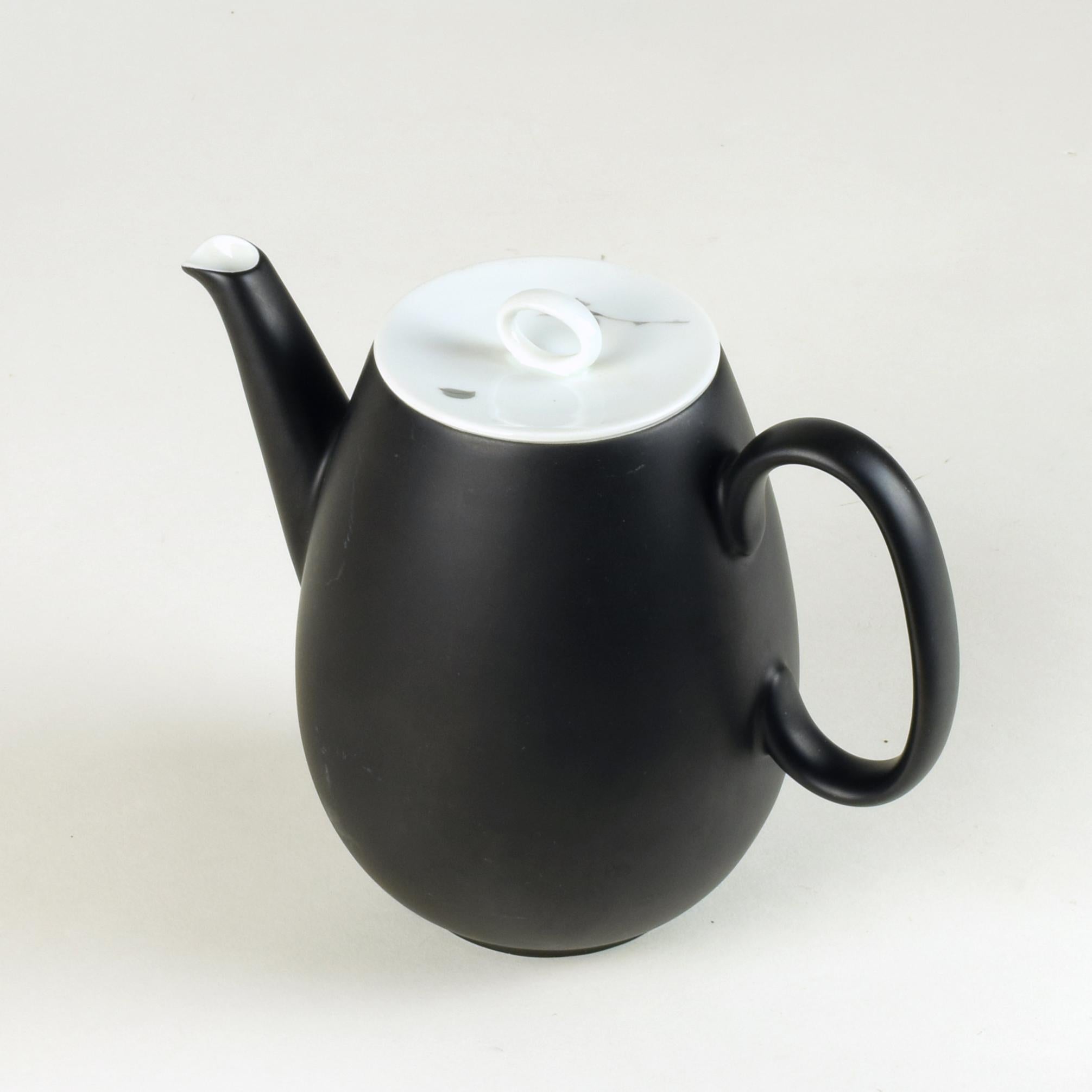 Tedesco Raymond Loewy, caffettiera 'Charcoal', Rosenthal - Continental China, anni '60 in vendita