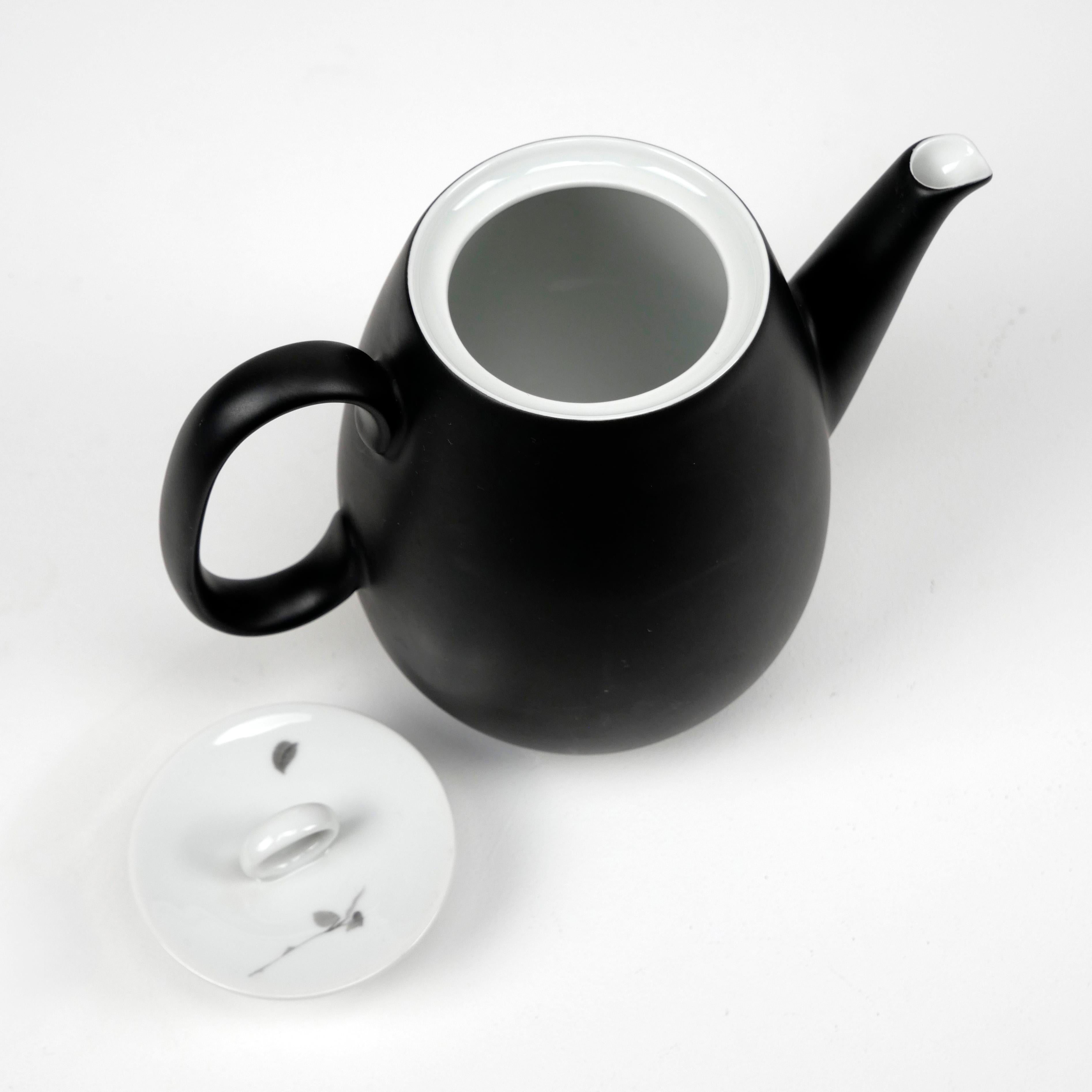 Ceramica Raymond Loewy, caffettiera 'Charcoal', Rosenthal - Continental China, anni '60 in vendita