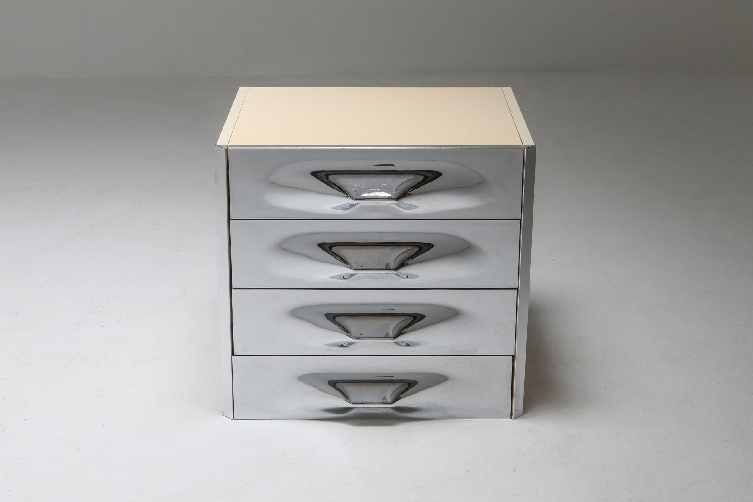 Space Age Raymond Loewy Chrome Drawer Chest