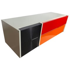 Raymond Loewy Designed Nordmende Spectra Futura Transistor Radio in Red & Orange