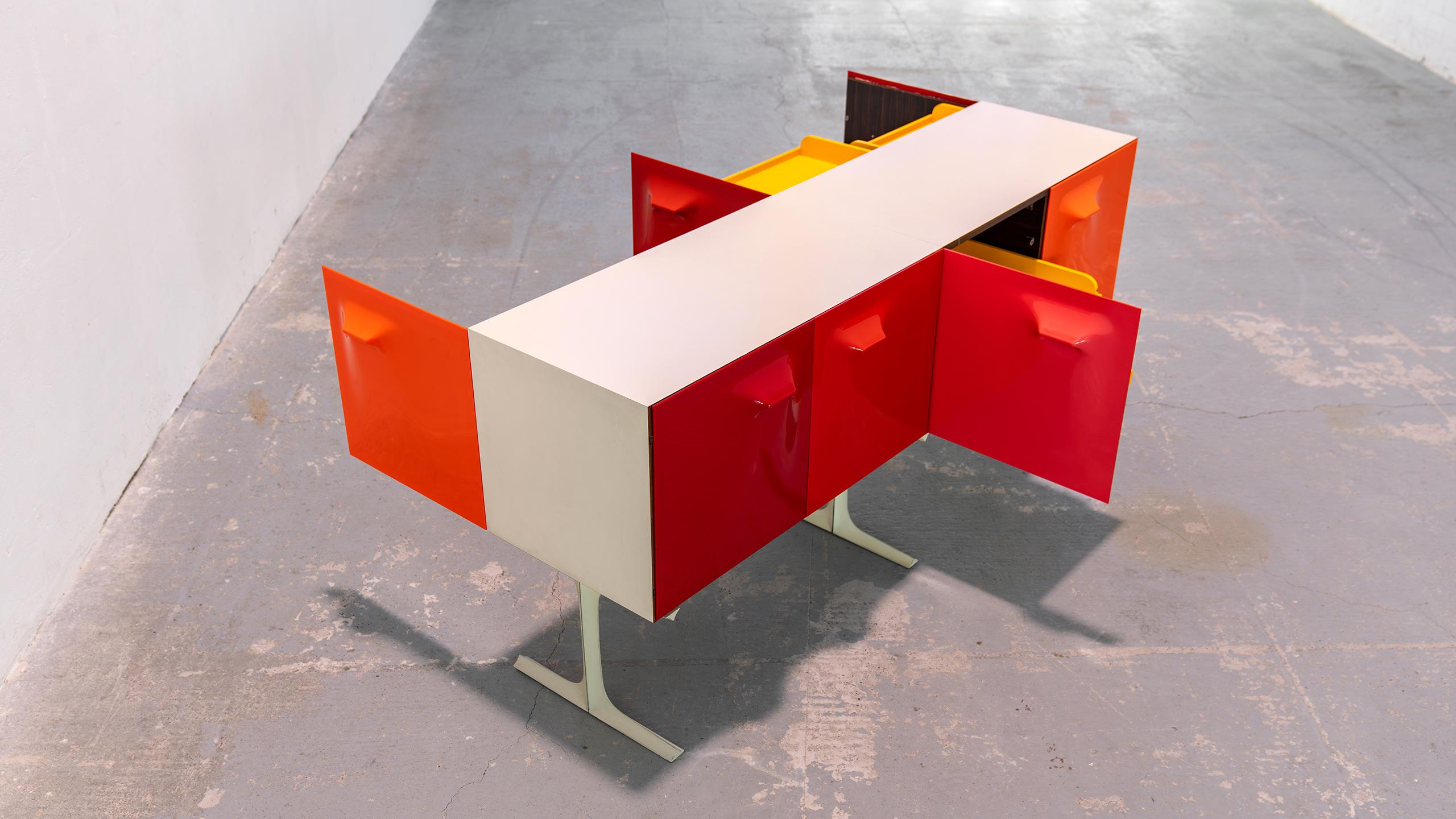 Raymond Loewy doppelseitiges Sideboard DF 2000 Doubinsky Frères 1965 Frankreich A Space im Angebot 3
