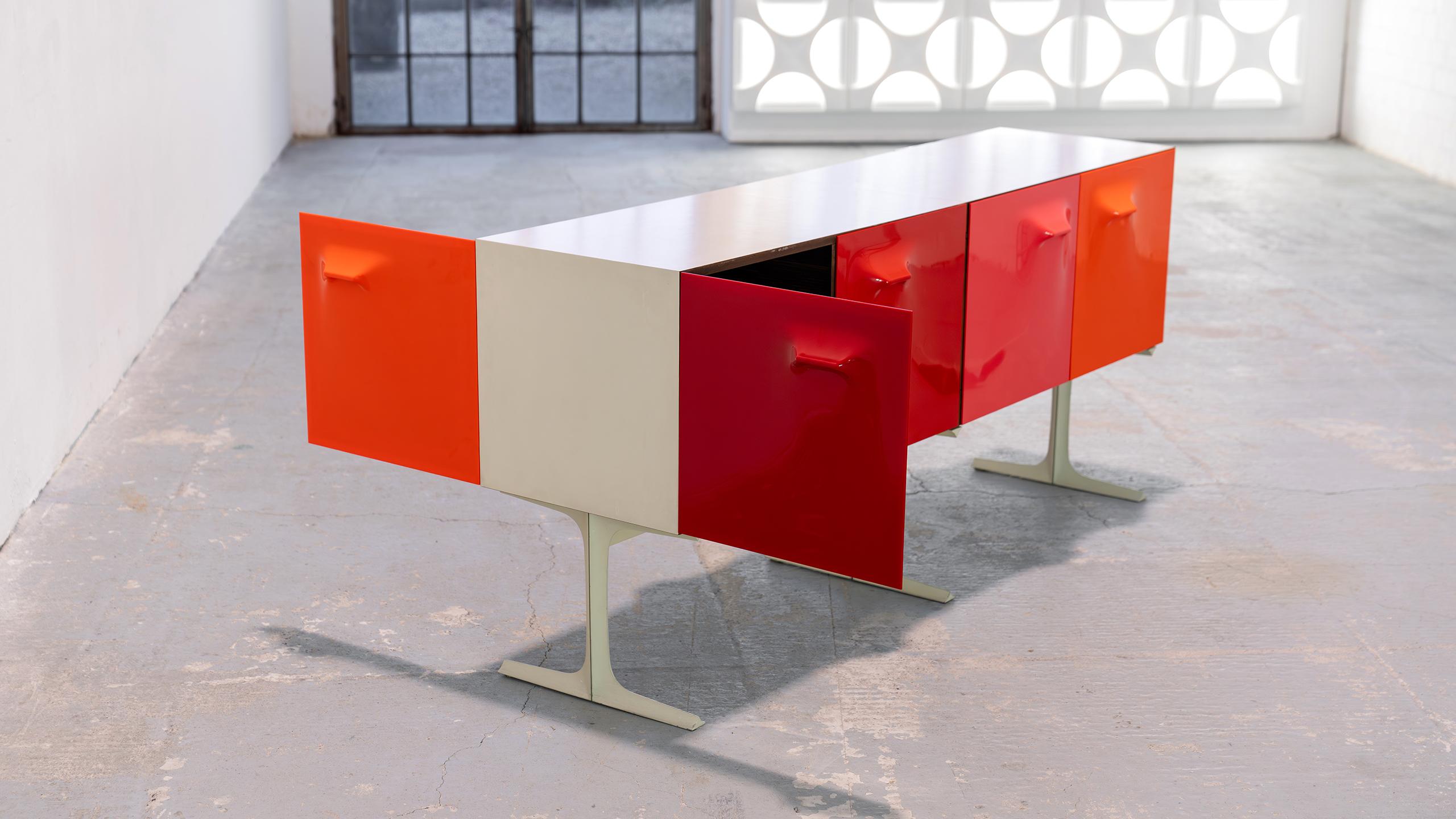 Raymond Loewy doppelseitiges Sideboard DF 2000 Doubinsky Frères 1965 Frankreich A Space im Angebot 9