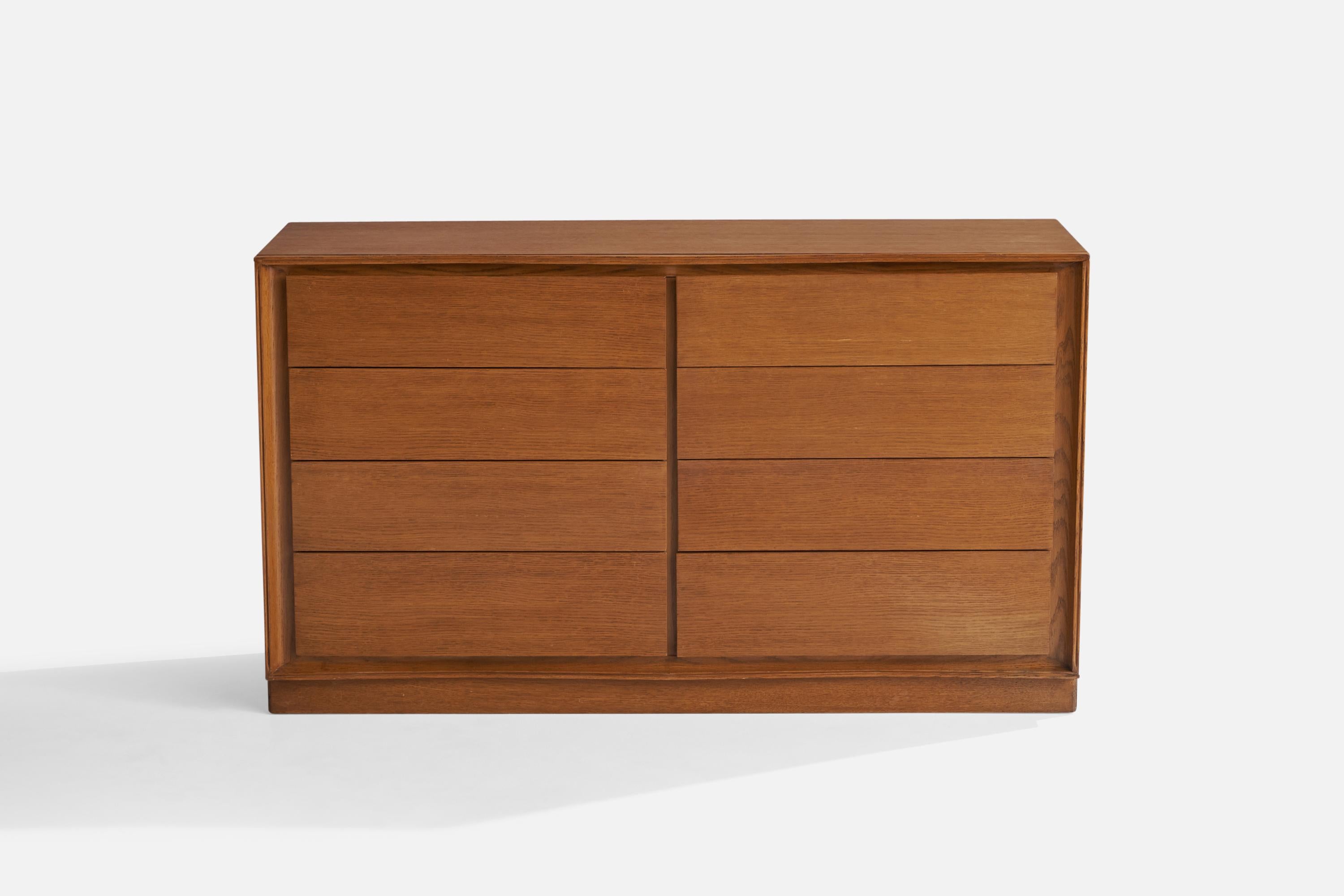 Mid-Century Modern Raymond Loewy, Dresser, Oak, USA, 1950s For Sale