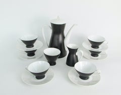 Raymond Loewy Ebony Black Rosenthal Germany fine china coffee service for six