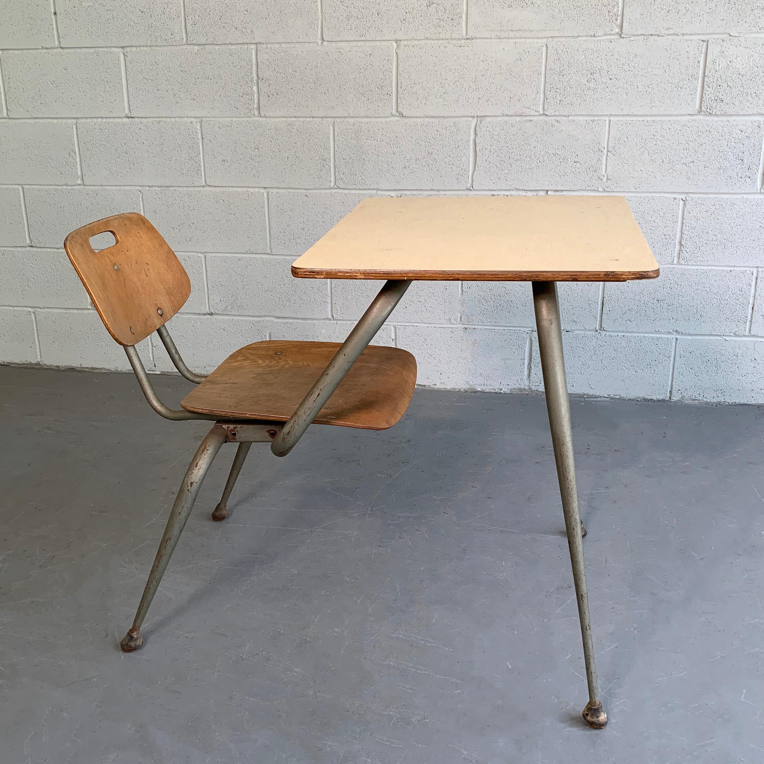 chair with desk attached