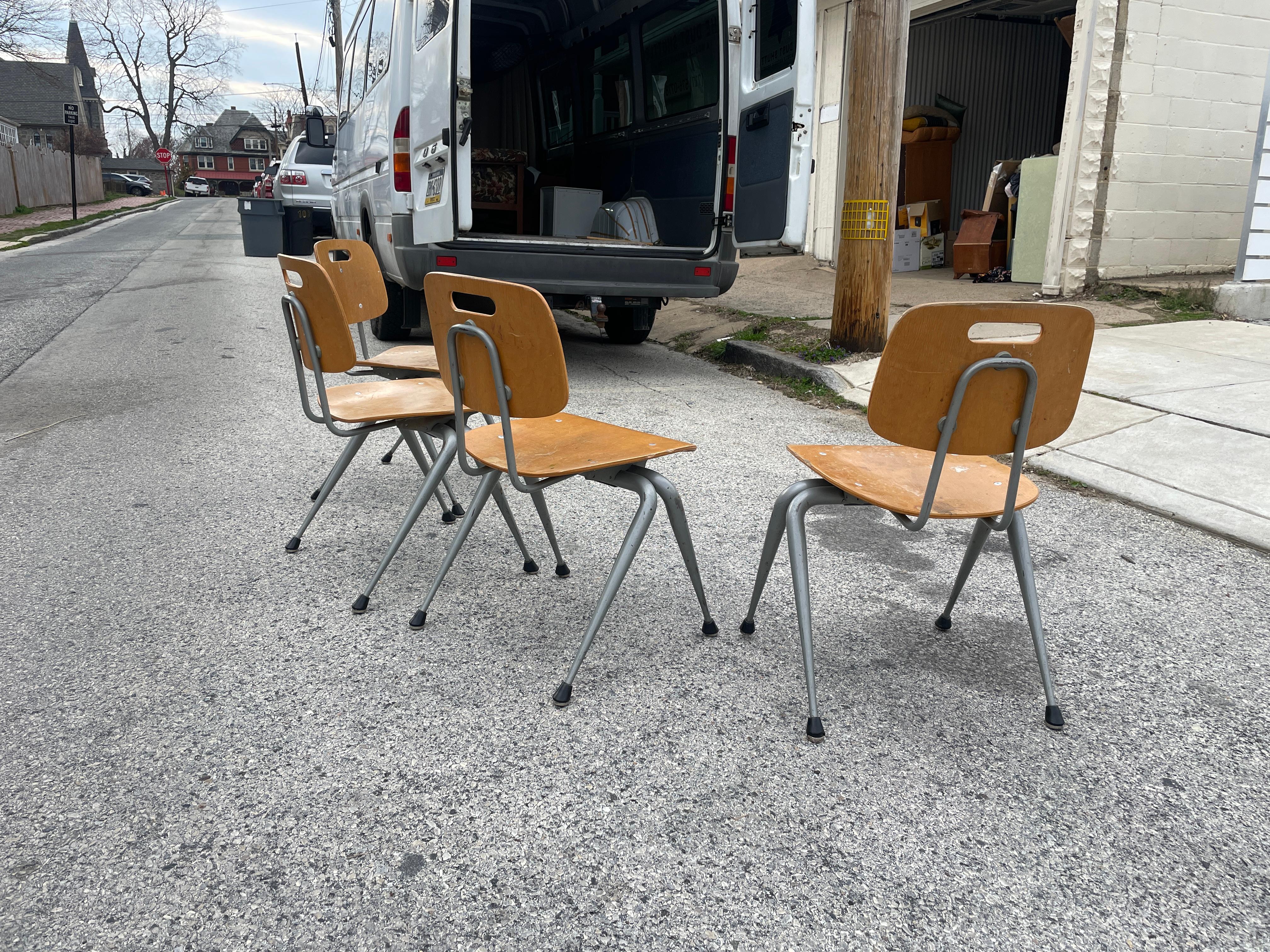Mid-Century Modern Raymond Loewy for Brunswick Stacking Side Chairs