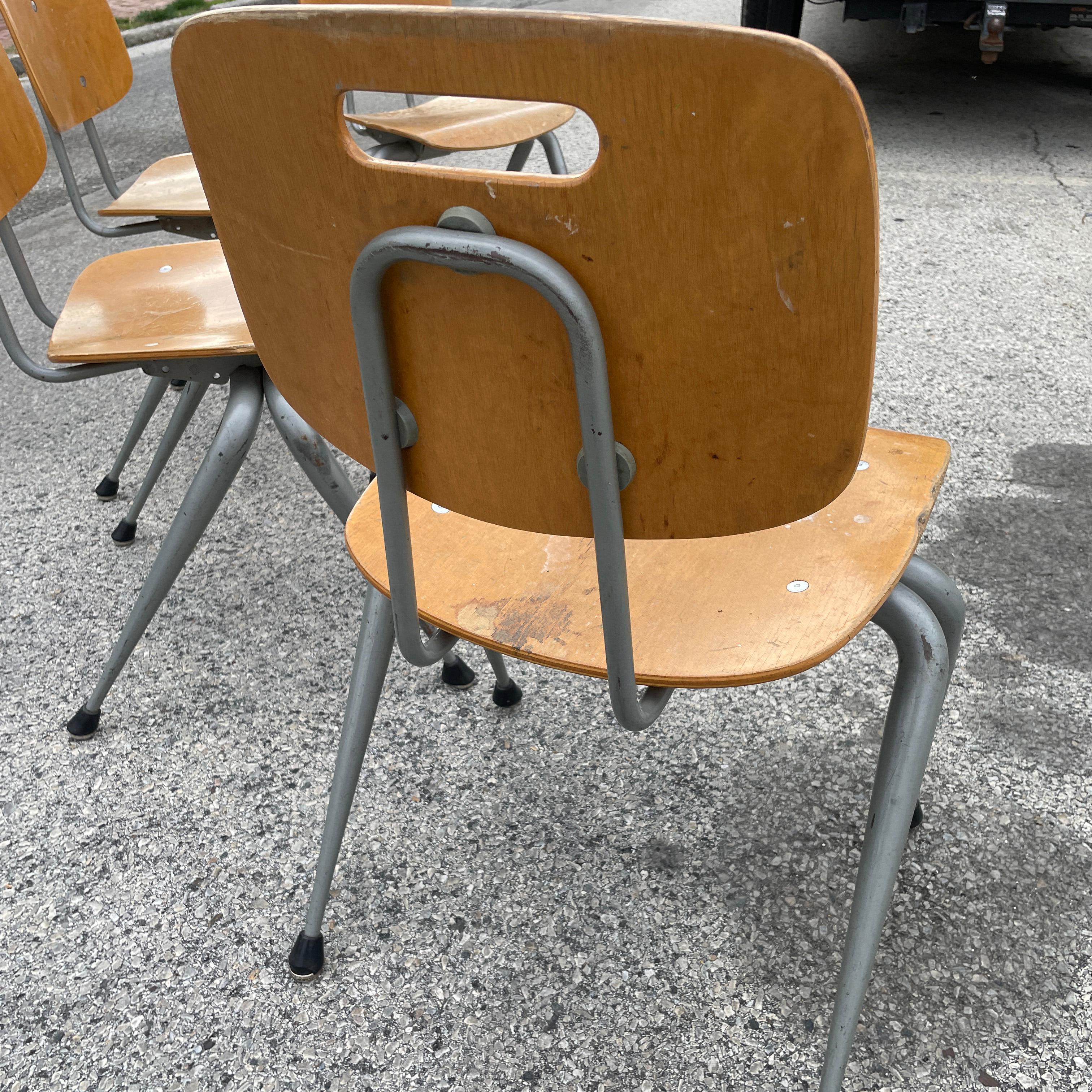 American Raymond Loewy for Brunswick Stacking Side Chairs