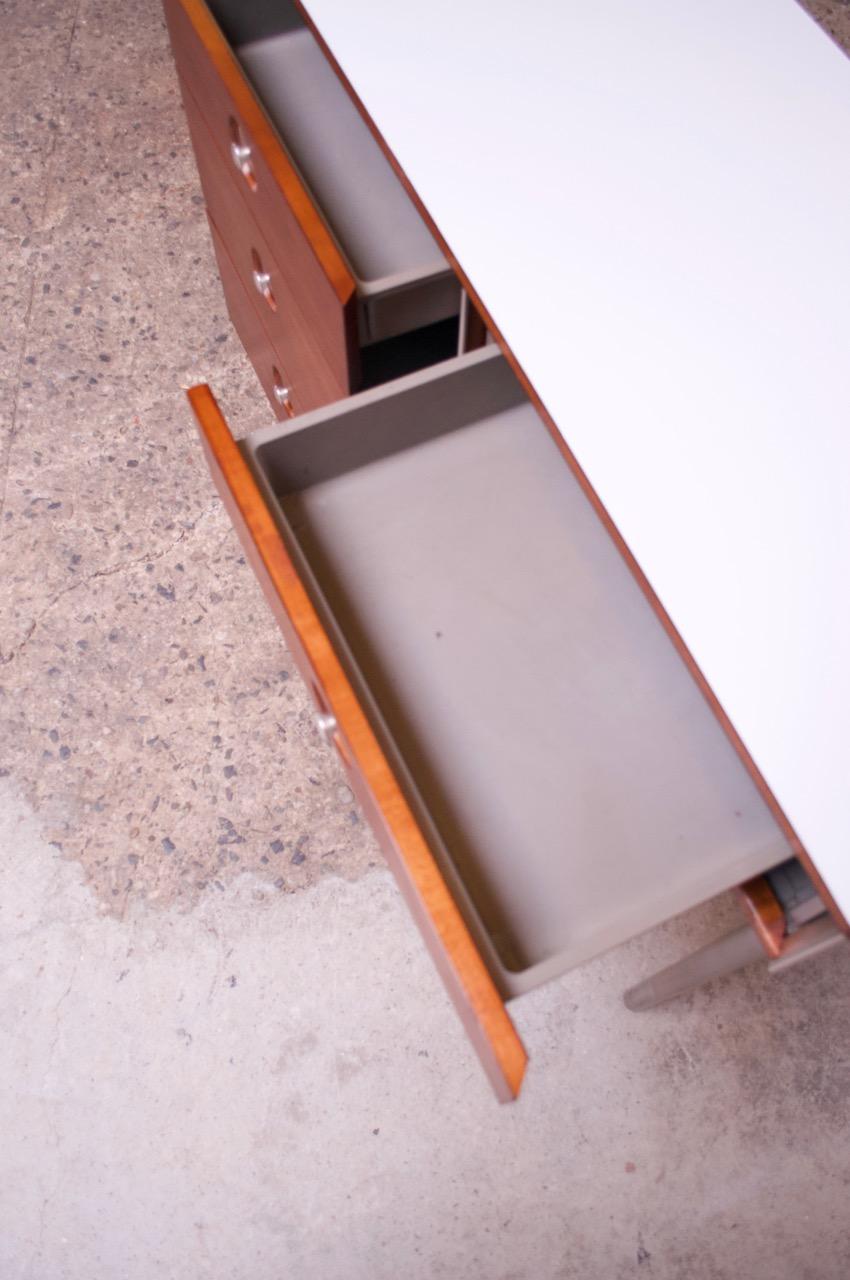 Raymond Loewy for Hill-Rom Single Pedestal Student Desk For Sale 8