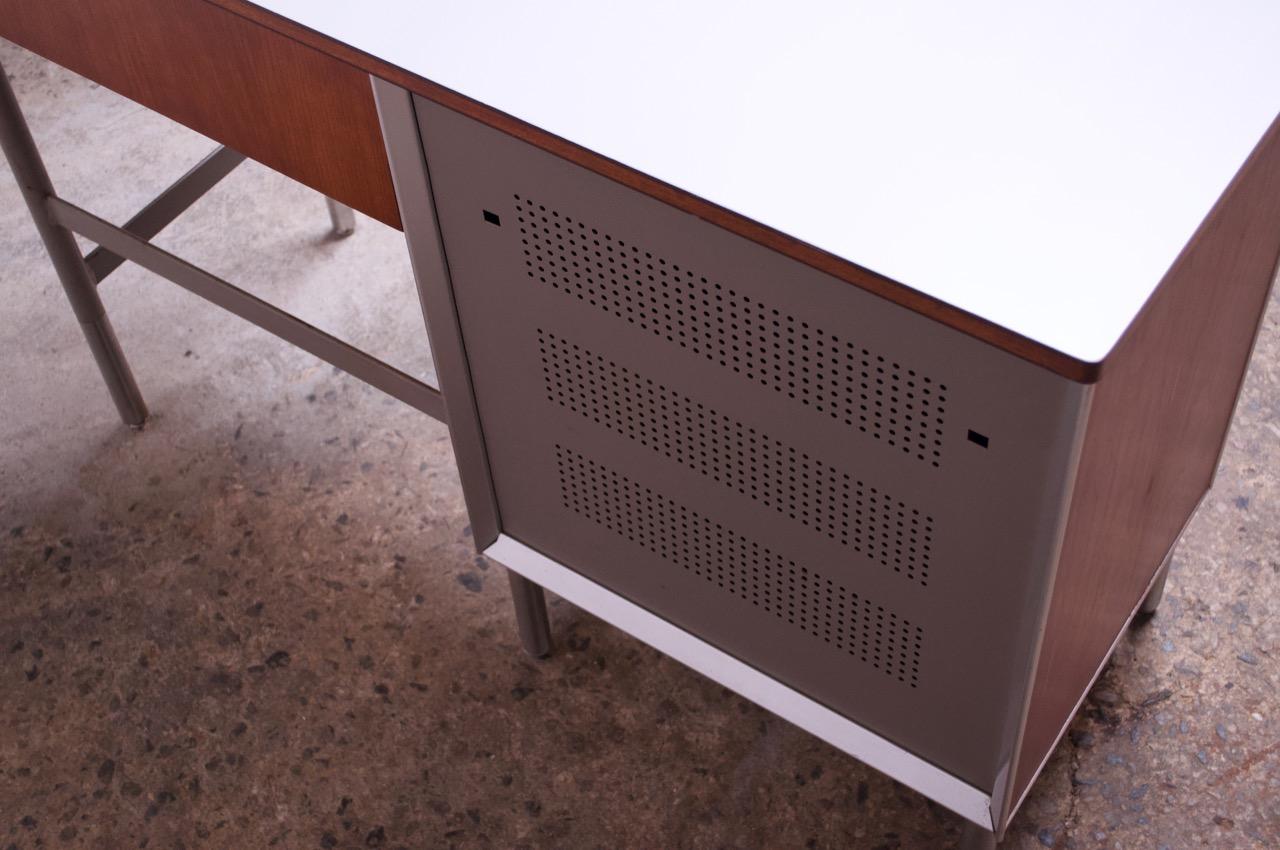 Raymond Loewy for Hill-Rom Single Pedestal Student Desk For Sale 9