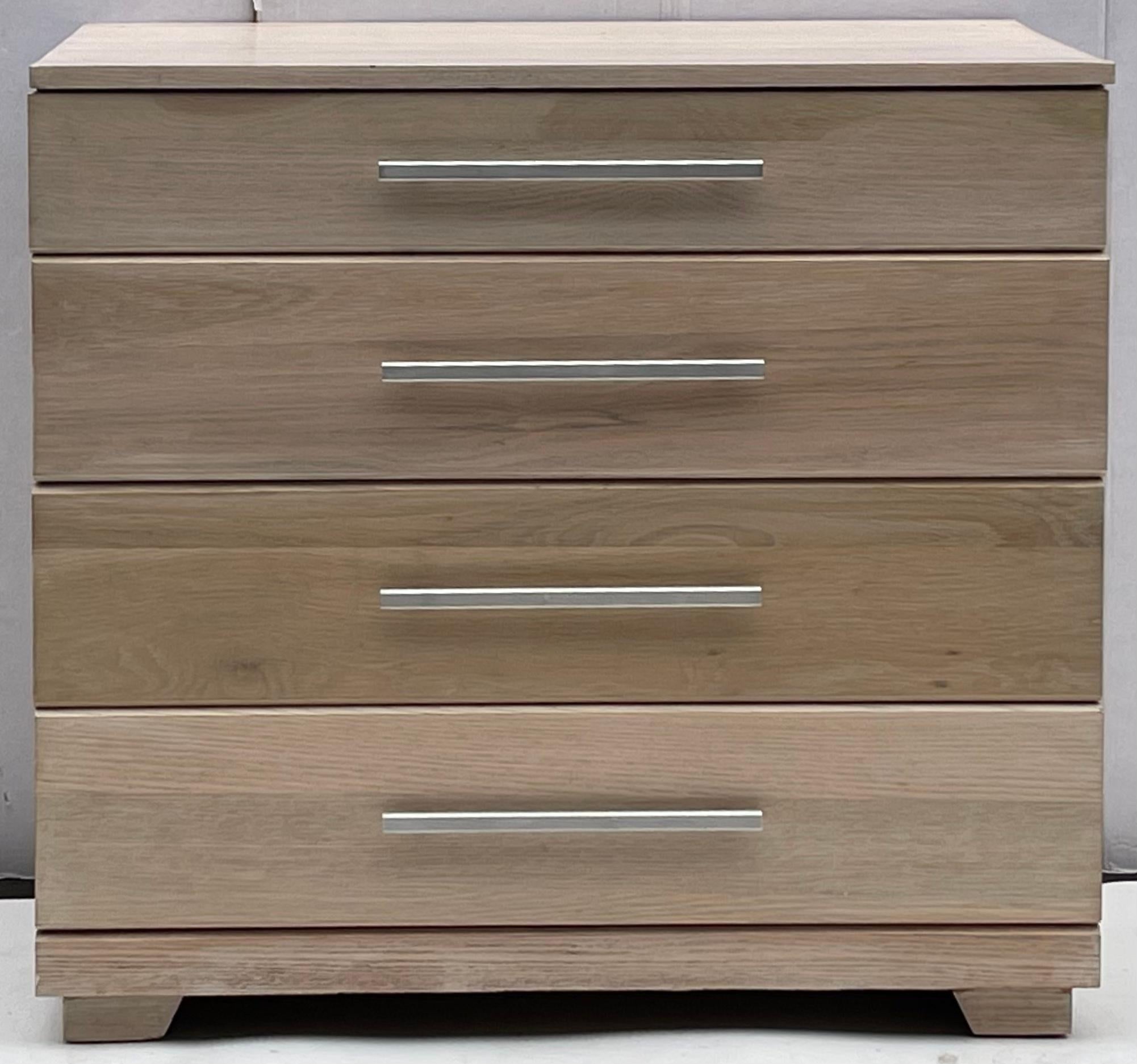 20th Century Raymond Loewy for Mengel Cerused Mid-Century Modern Chests, Pair For Sale