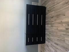 Raymond Loewy for Mengel Chest of Drawers and Nightstand, Black with Glass Top