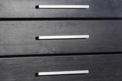 Raymond Loewy for Mengel Ebonized Four Drawer Dresser, USA, c. 1950's