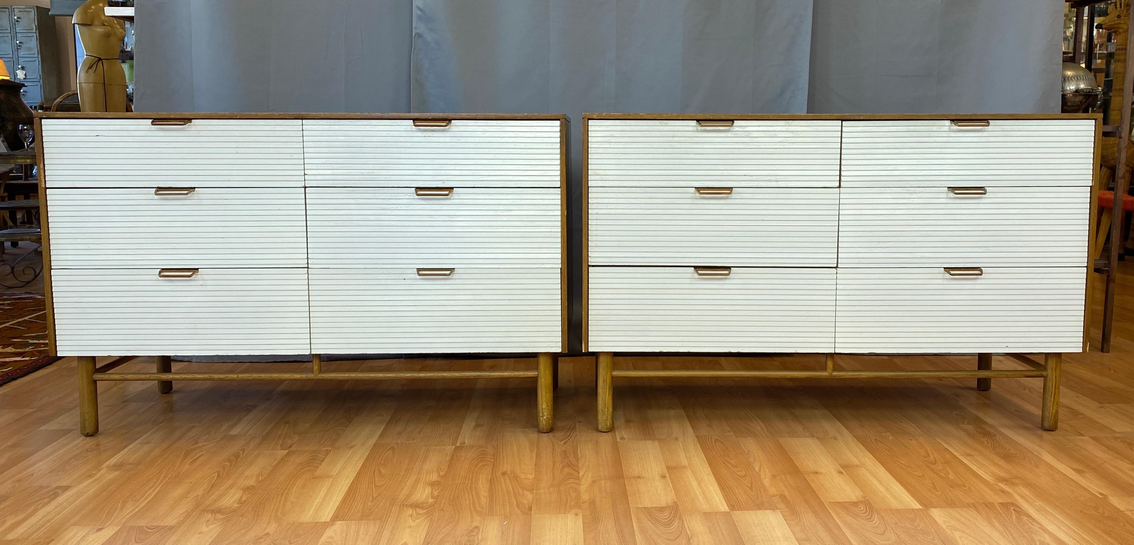 Mid-Century Modern Raymond Loewy for Mengel Furniture Six Drawer Two Tone Dresser 'One Available'
