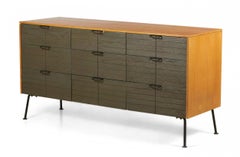 Raymond Loewy for Mengel Furniture Walnut and Iron Nine Drawer Dressers
