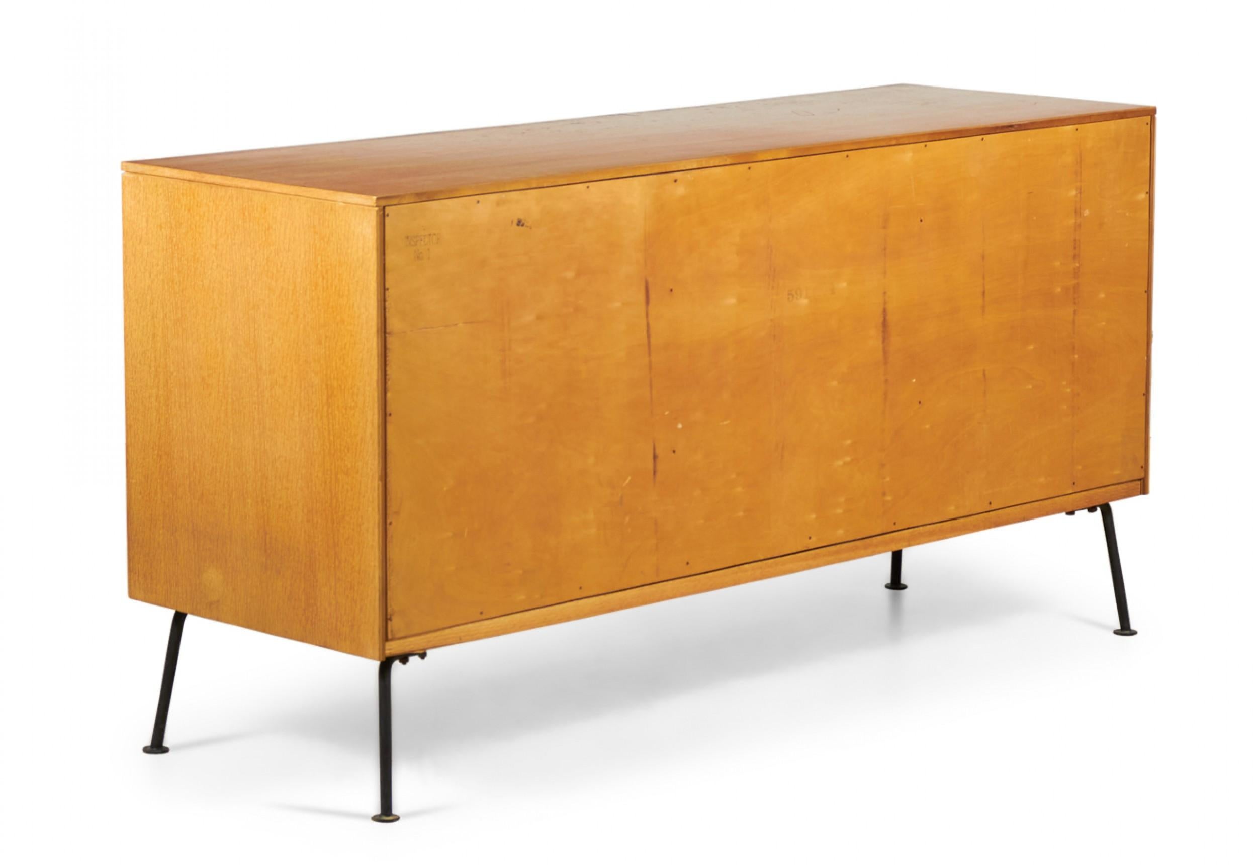 Mid-Century Modern Raymond Loewy for Mengel Furniture Walnut and Iron Nine Drawer Dressers For Sale