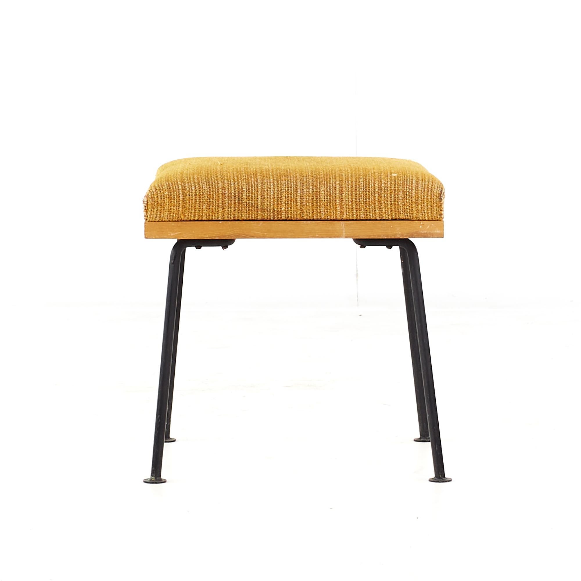 Raymond Loewy for Mengel Mid Century iron stool

This stool measures: 17.25 wide x 17.25 deep x 18 inches high

All pieces of furniture can be had in what we call restored vintage condition. That means the piece is restored upon purchase so it’s