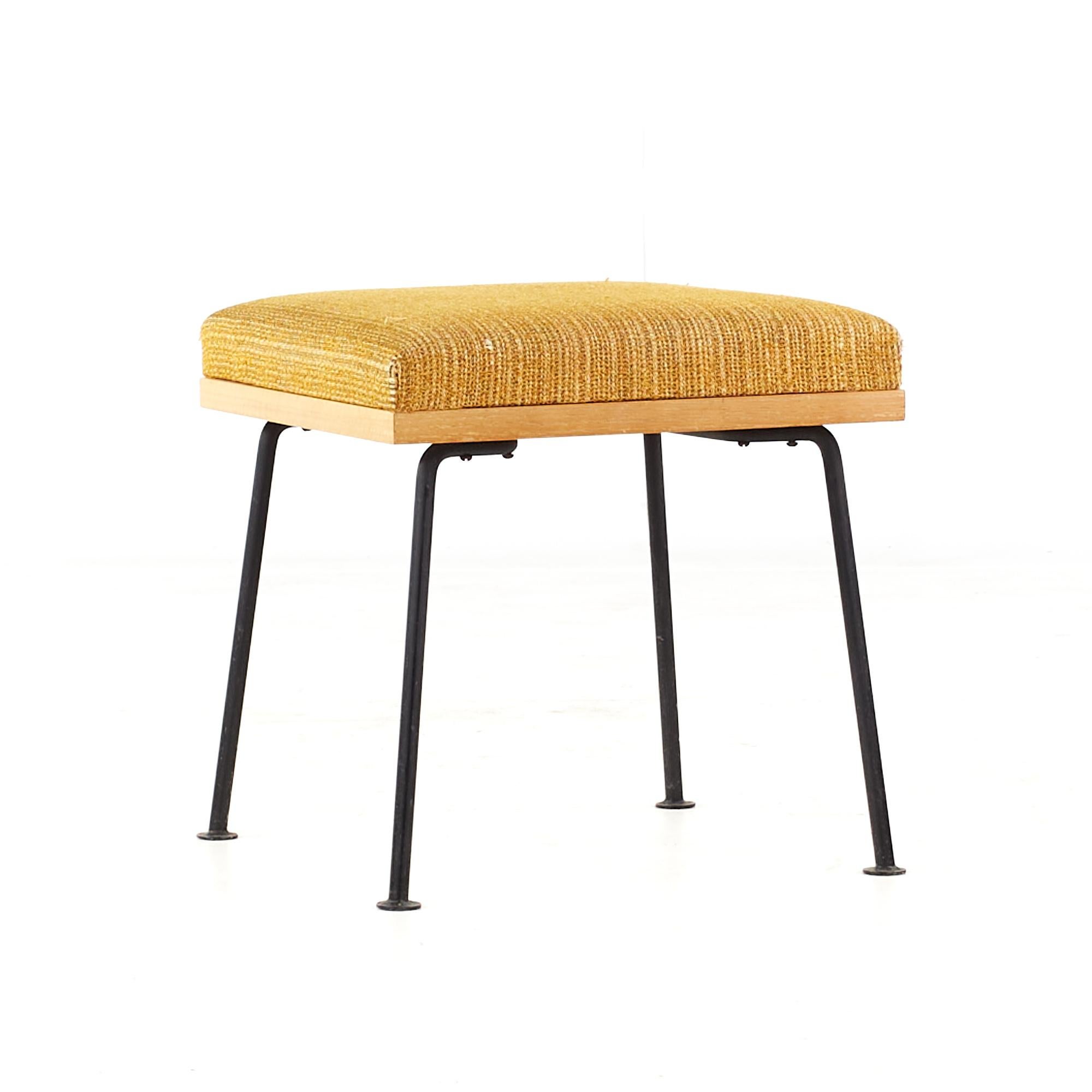 Late 20th Century Raymond Loewy for Mengel Mid Century Iron Stool For Sale
