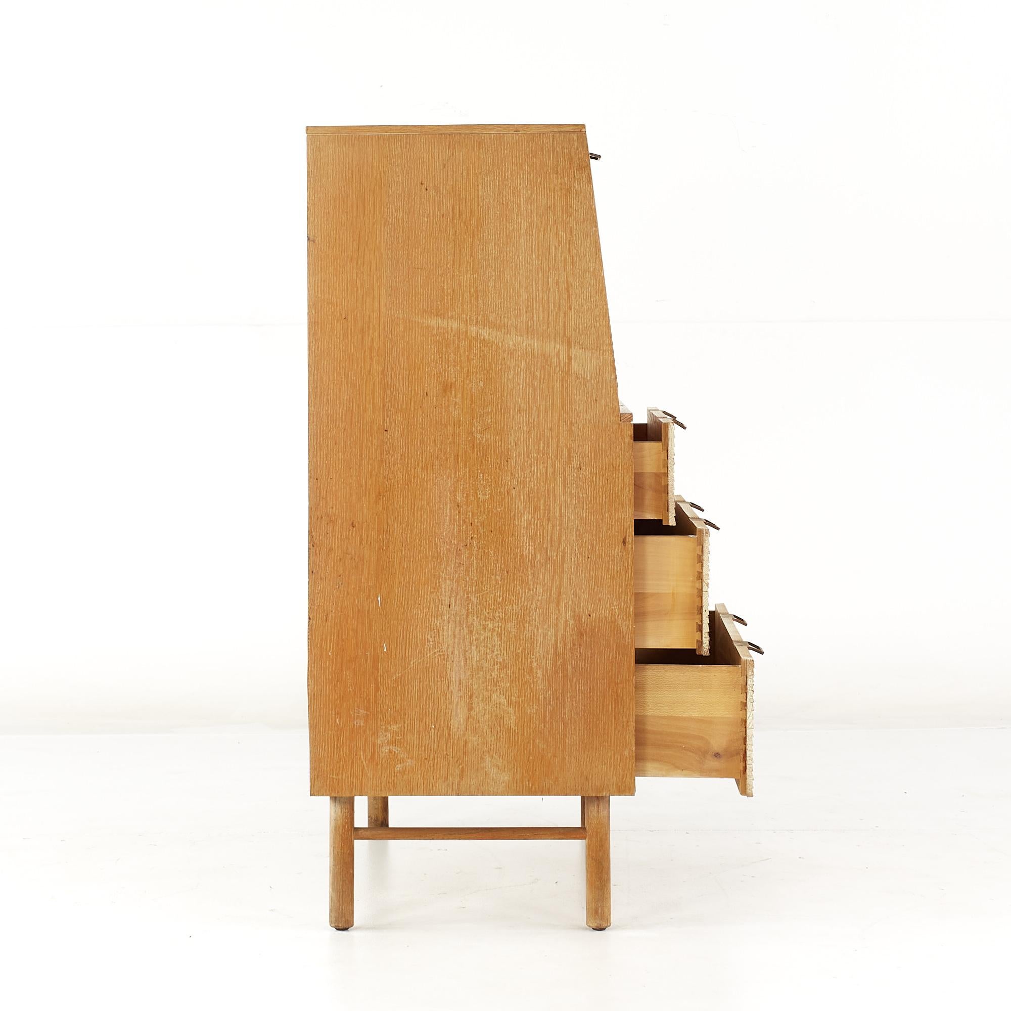 American Raymond Loewy for Mengel Mid-Century Secretary Highboy Dresser For Sale