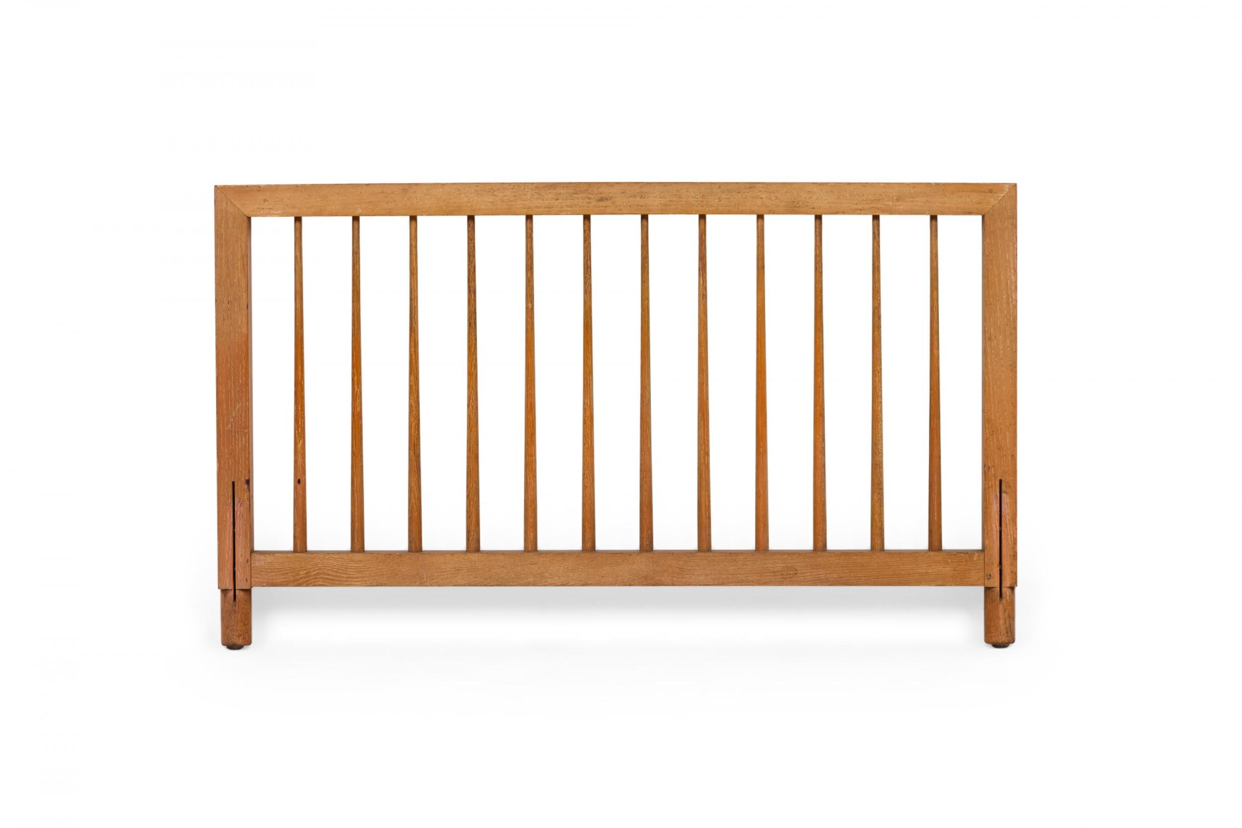 Mid-Century Modern Raymond Loewy for Mengel Single-Size Spindle Style Wooden Head & Footboard For Sale