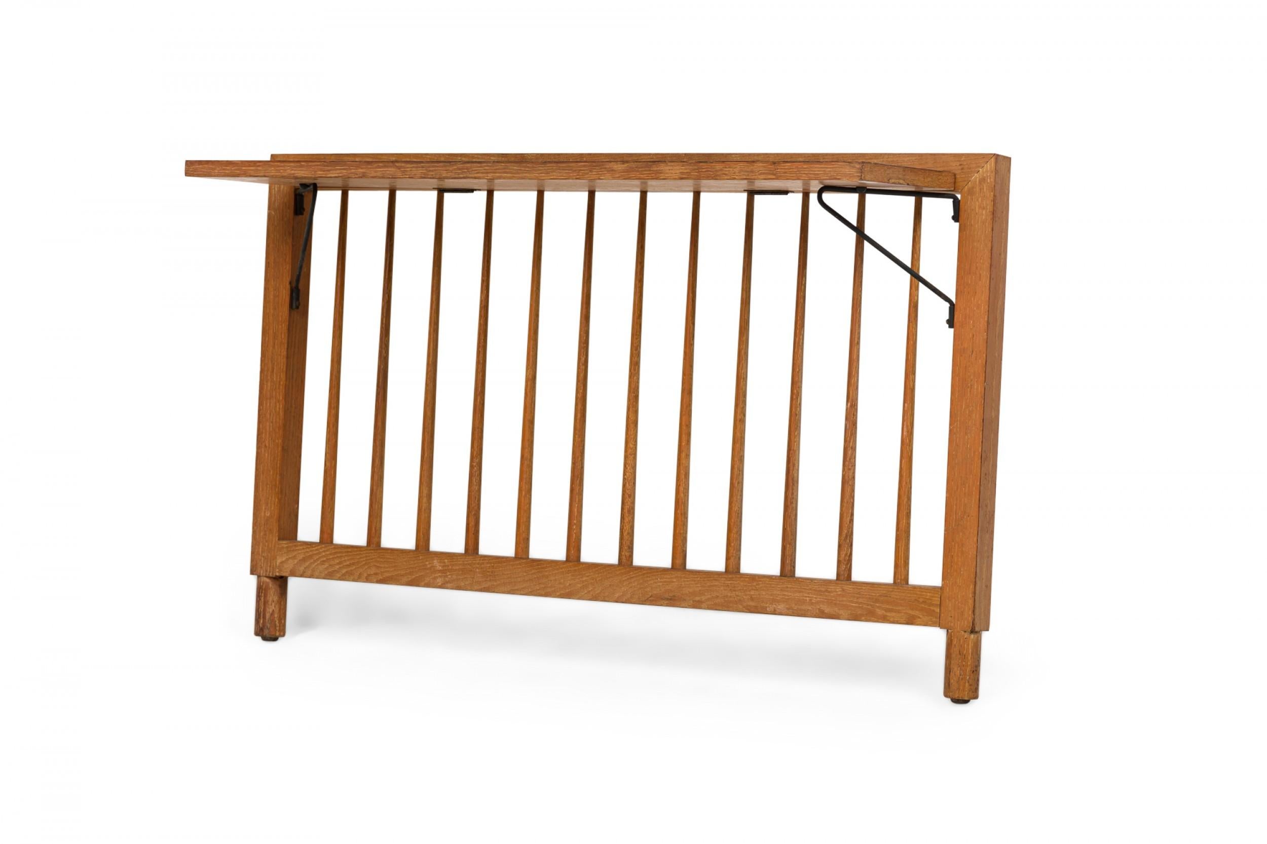 American Raymond Loewy for Mengel Single-Size Spindle Style Wooden Head & Footboard For Sale