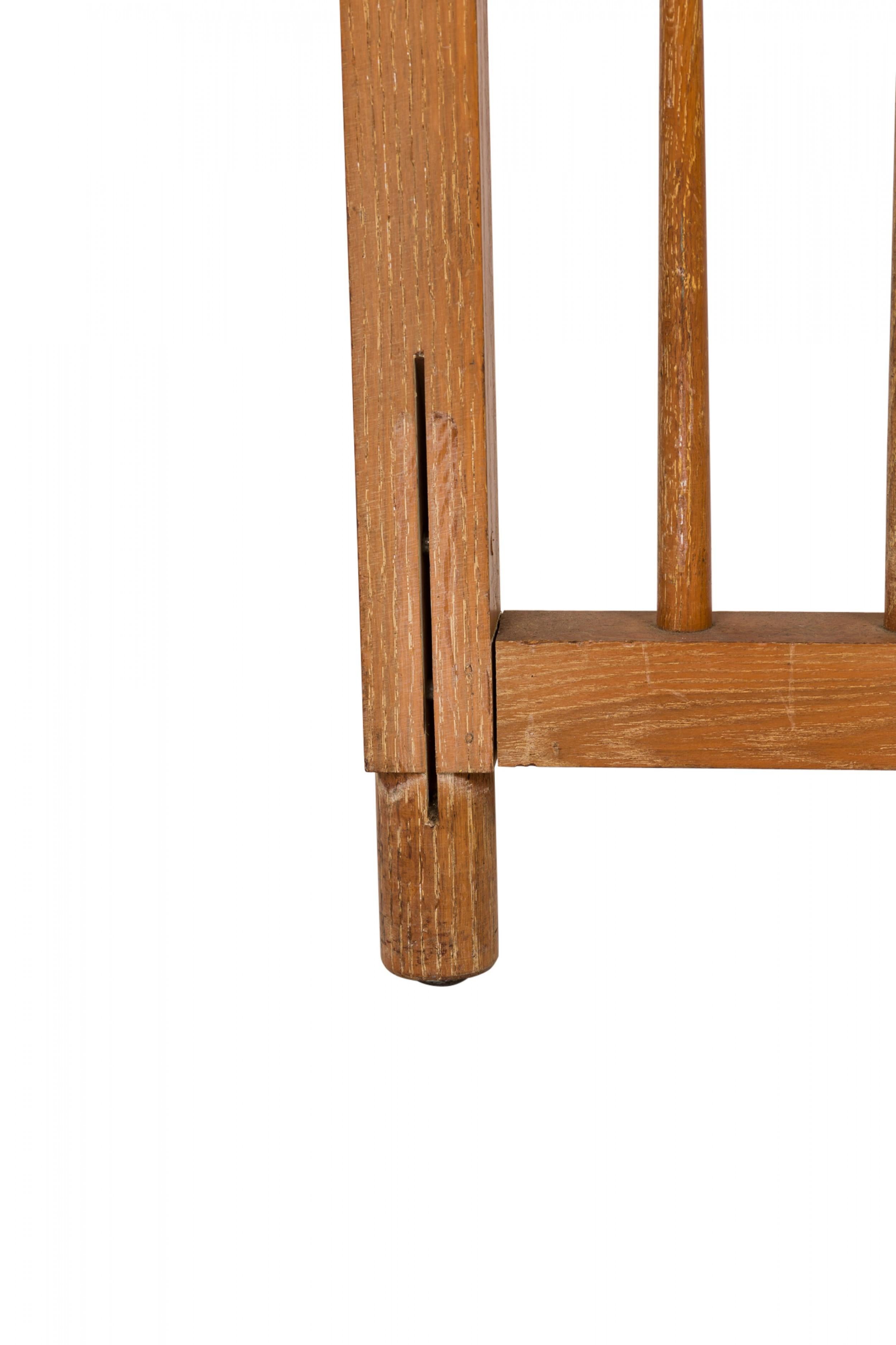 Metal Raymond Loewy for Mengel Single-Size Spindle Style Wooden Head & Footboard For Sale