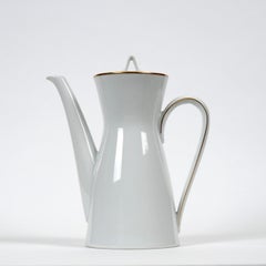 Raymond Loewy for Rosenthal ‘Form 2000' Coffee Pot, 1954, White & gold ceramic
