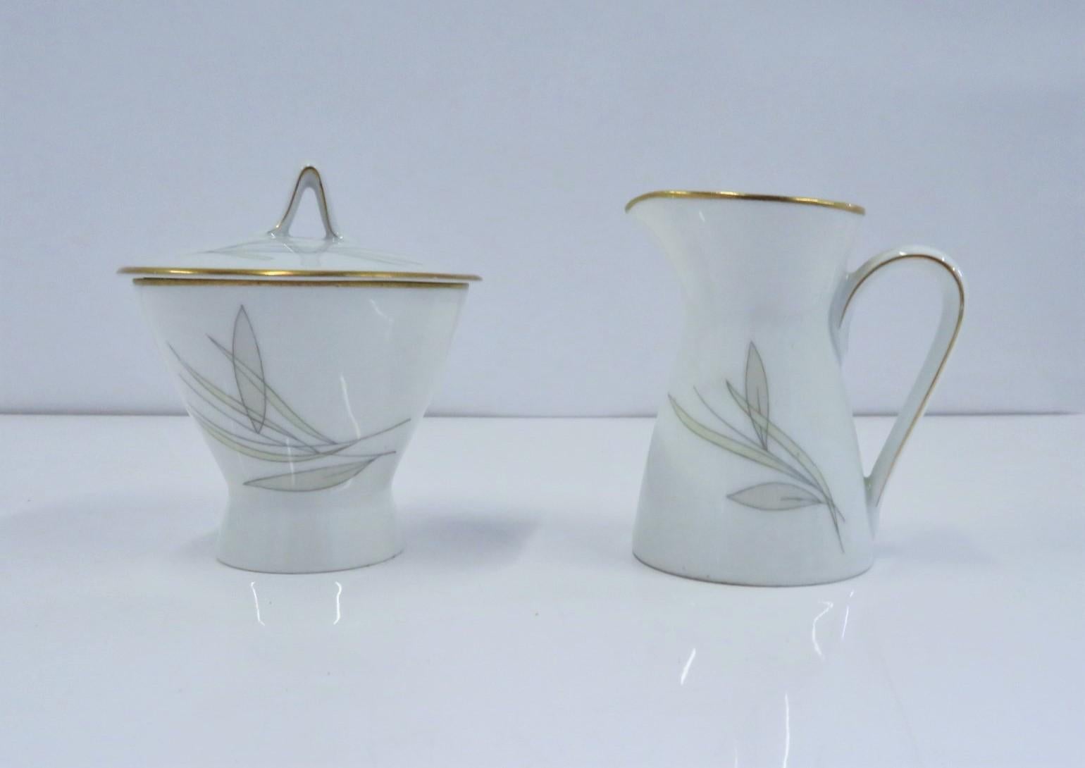 Raymond Loewy for Rosenthal Germany Modern Grasses Pattern Coffee Service 3 Pcs In Good Condition For Sale In Miami, FL