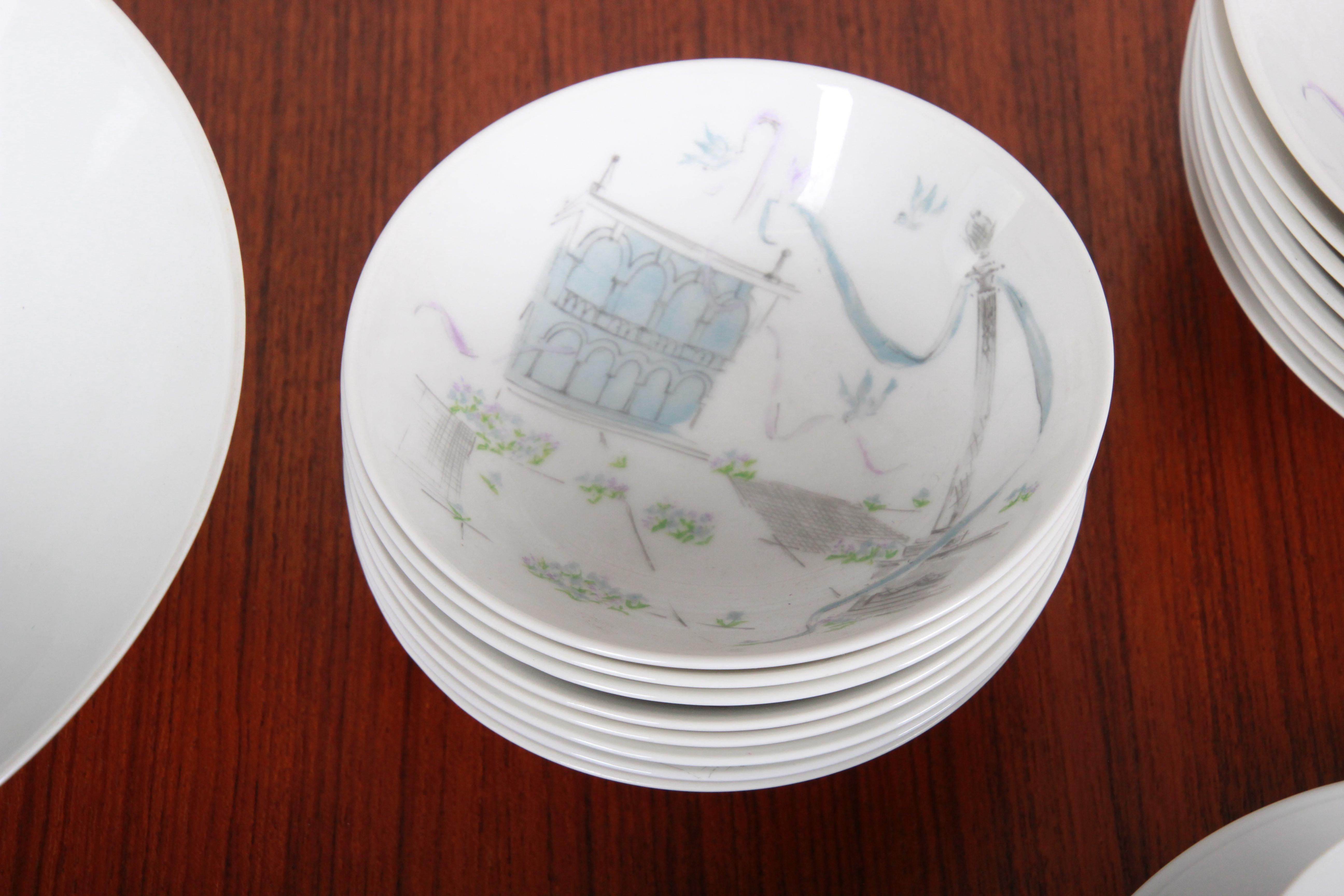 Mid-Century Modern Raymond Loewy for Rosenthal Midcentury 102-Piece China Set