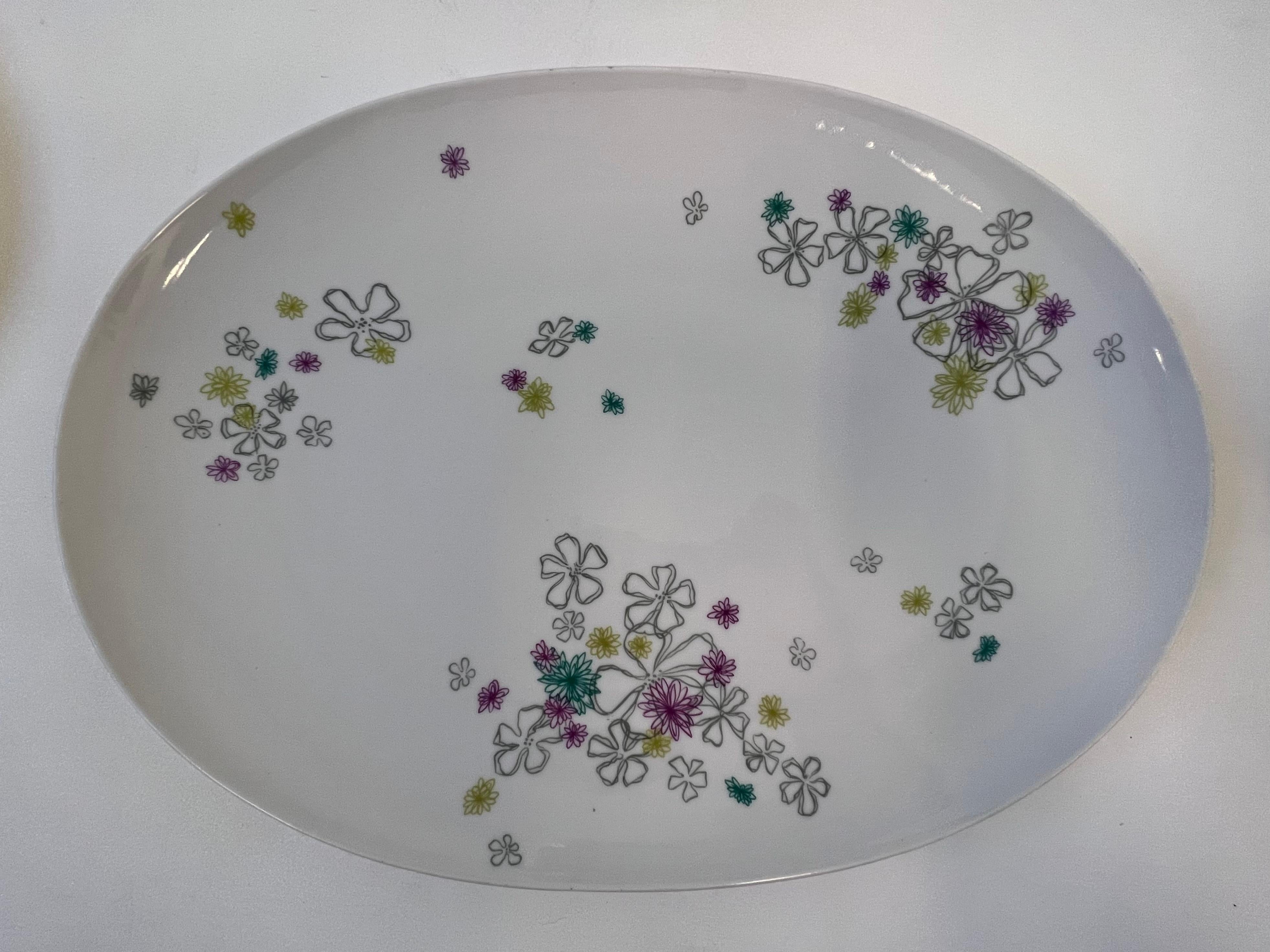 Mid-Century Modern Raymond Loewy for Rosenthal Porcelain China Service for 12 For Sale