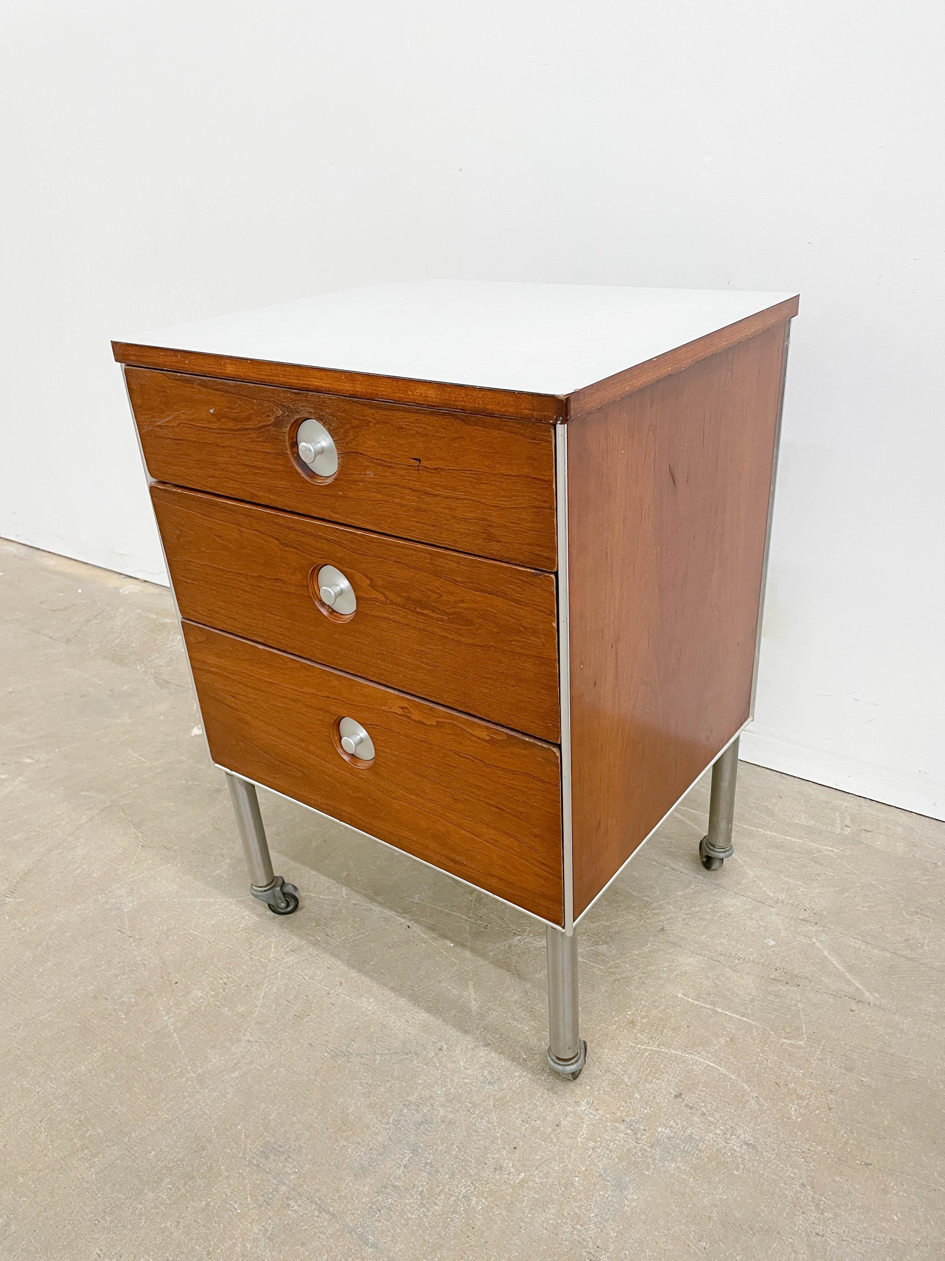 Raymond Loewy Hill Rom Drawer Cabinet on Wheels 2