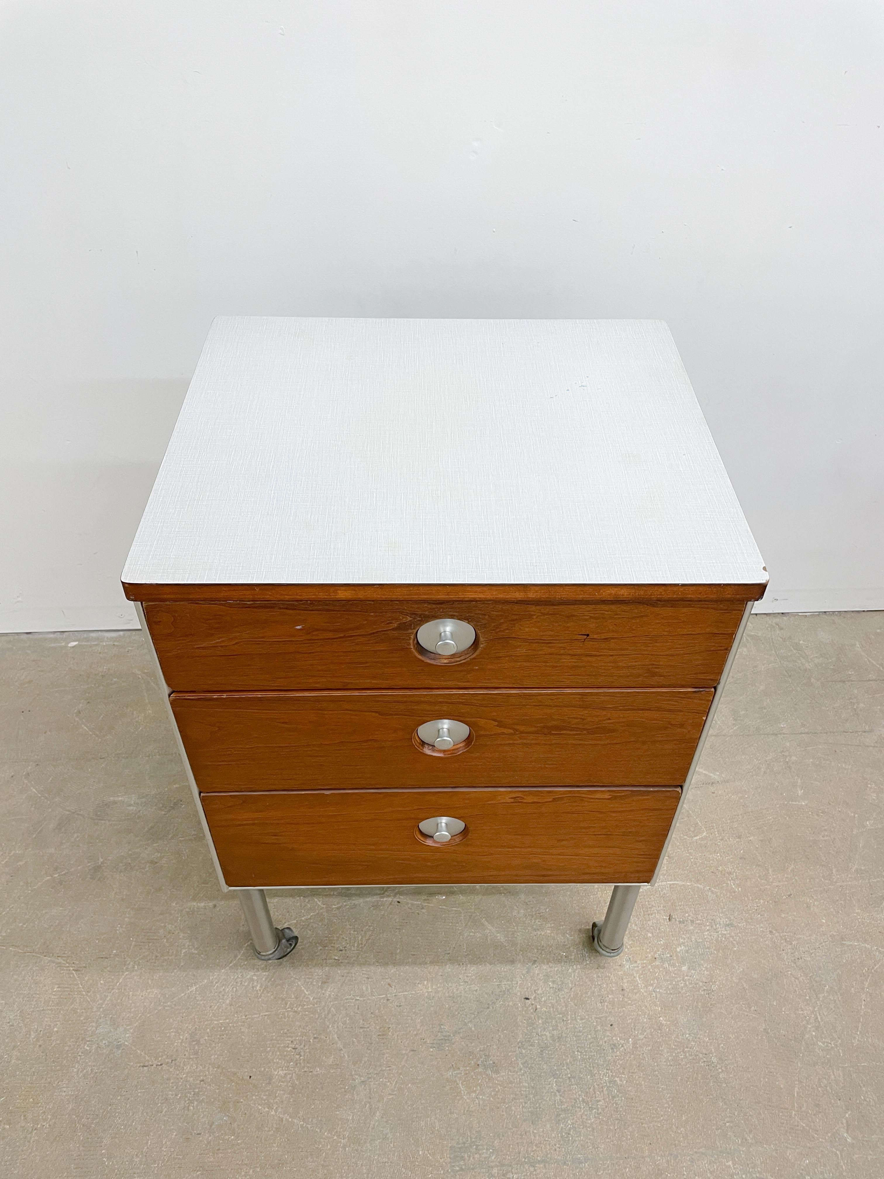 Raymond Loewy Hill Rom Drawer Cabinet on Wheels 3
