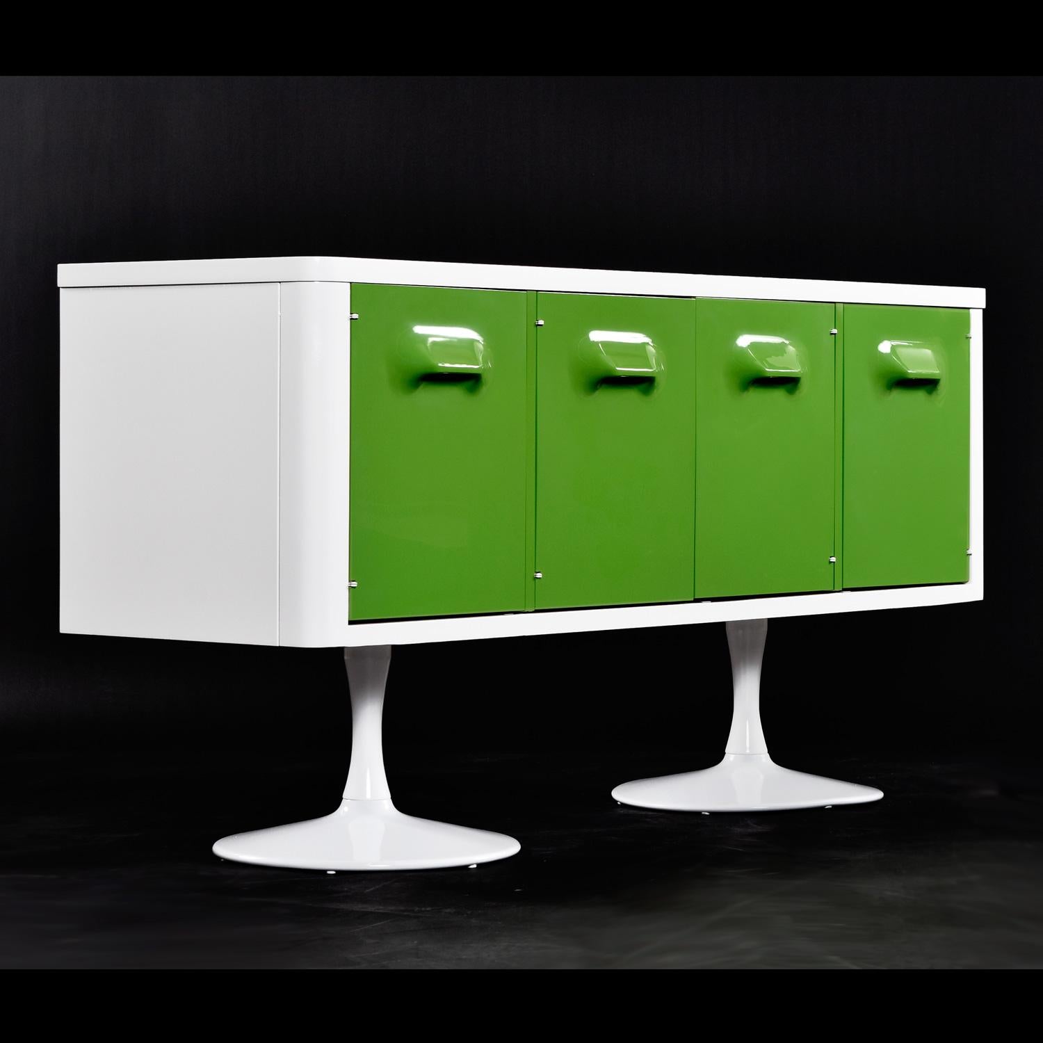 Space Age Raymond Loewy Inspired Green Chapter One Credenza by Broyhill Premier