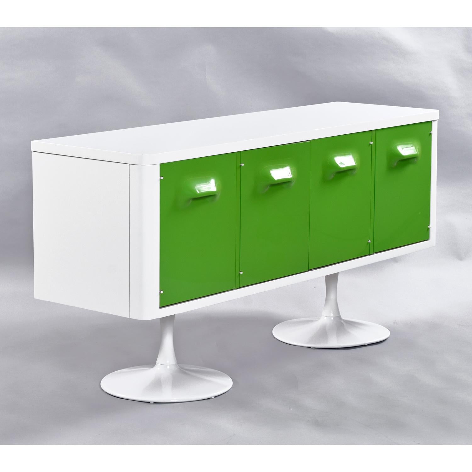 Molded Raymond Loewy Inspired Green Chapter One Credenza by Broyhill Premier
