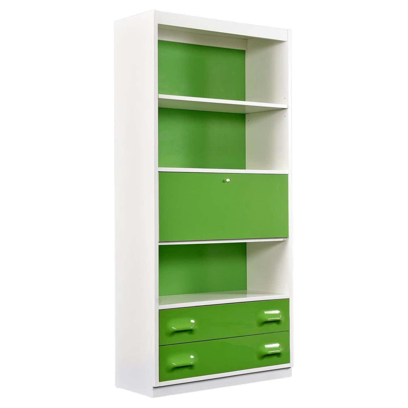 Raymond Loewy Inspired Green Chapter One DeskBar Bookcase by Broyhill