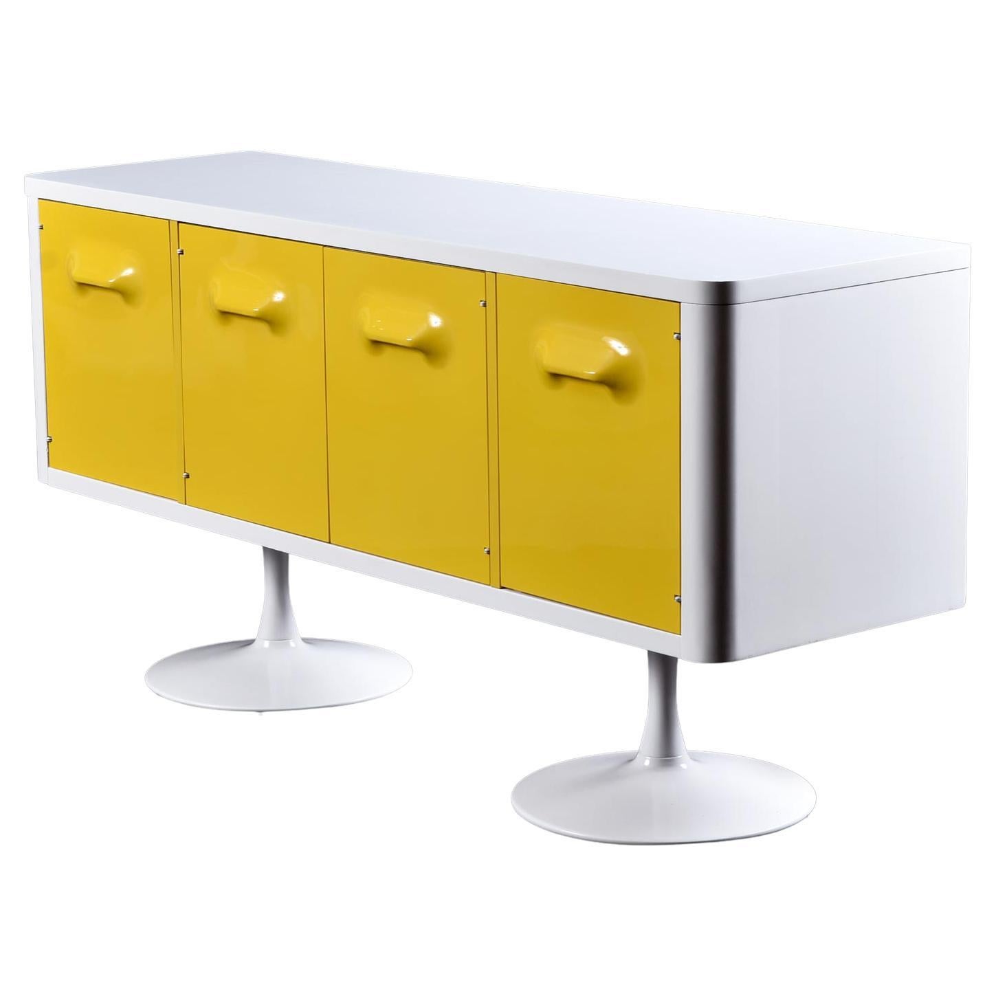 Raymond Loewy Inspired Yellow Chapter One Credenza by Broyhill Premier
