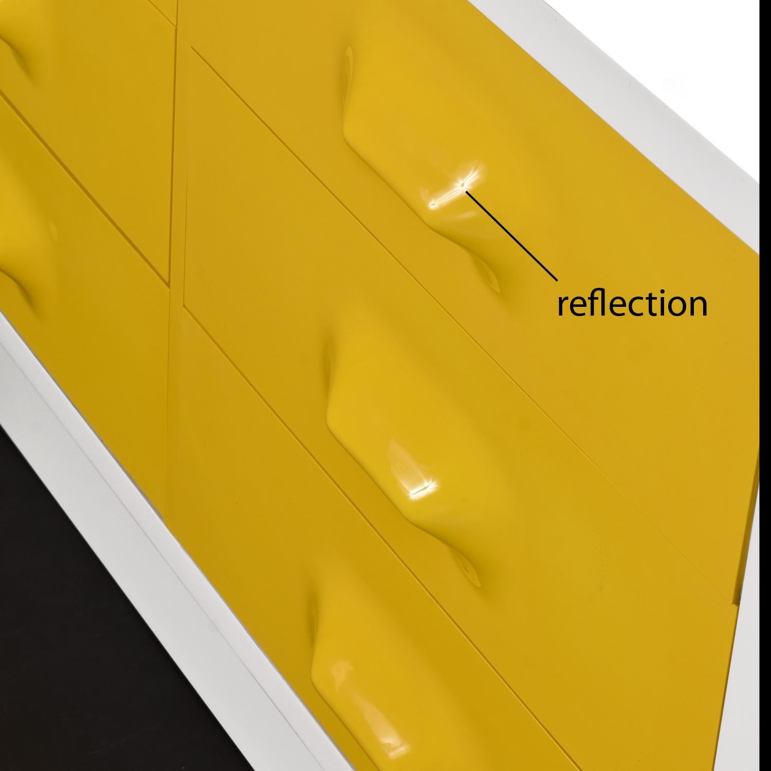 Plastic Raymond Loewy Inspired Yellow Chapter One Dresser by Broyhill Premier For Sale