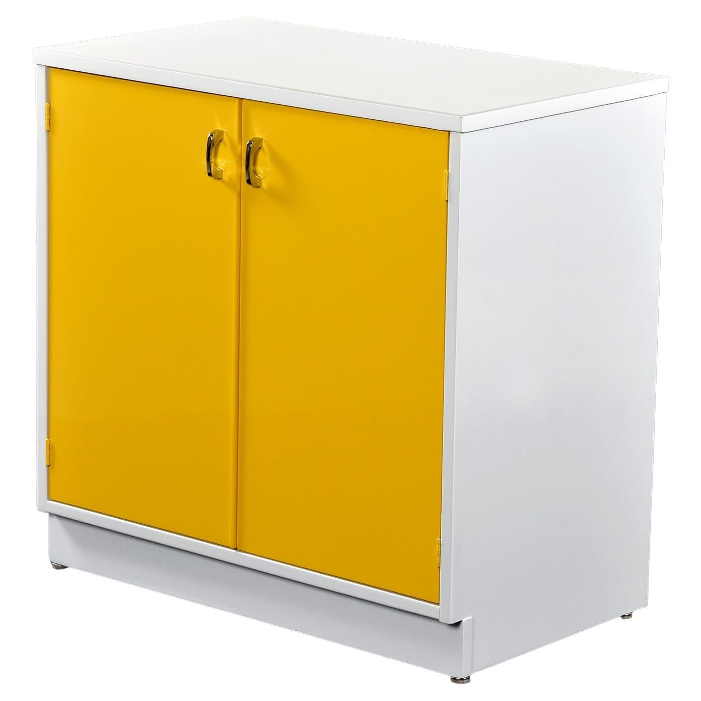 Raymond Loewy Inspired Yellow Chapter One Stereo Record Cabinet Broyhill Premier For Sale