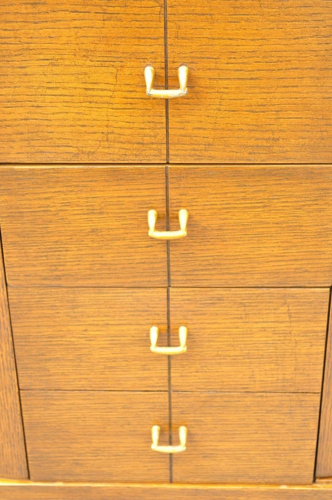 Unknown Raymond Loewy Mengel Mid Century Modern Sculpted Oak Buffet Sideboard Credenza For Sale