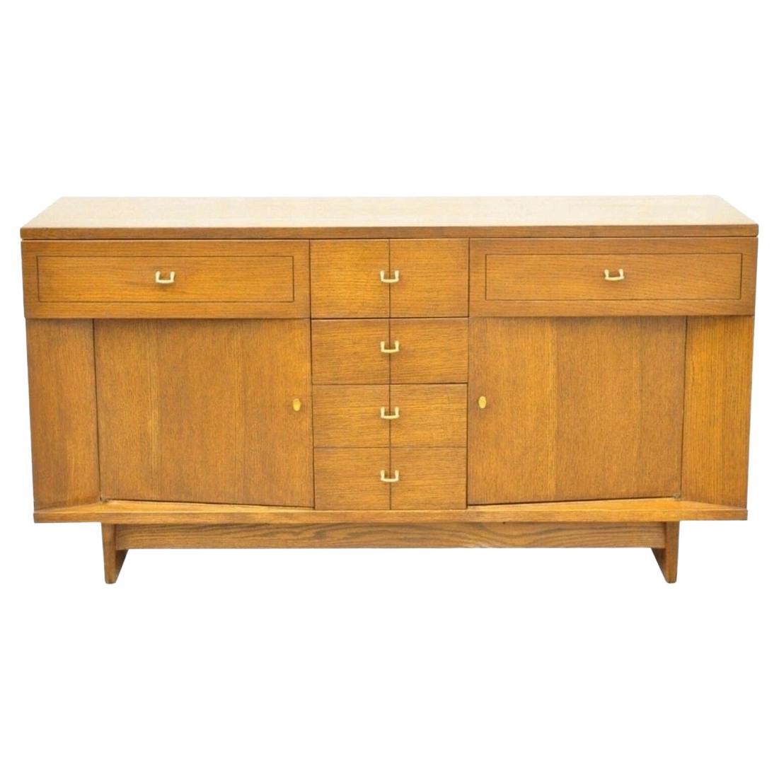 Raymond Loewy Mengel Mid Century Modern Sculpted Oak Buffet Sideboard Credenza For Sale