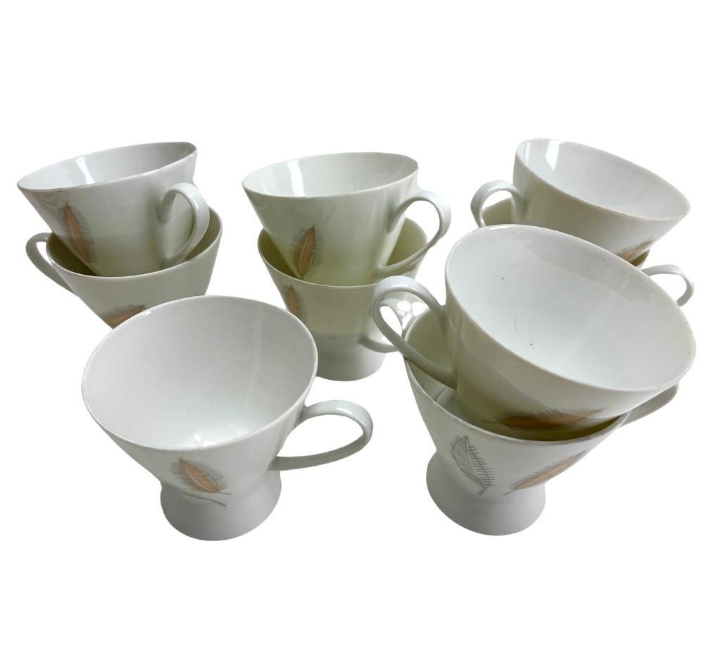 Milieu du XXe siècle Raymond Loewy Rosenthal - servies 26 pièces Form 2000 Bunte Blätter en vente