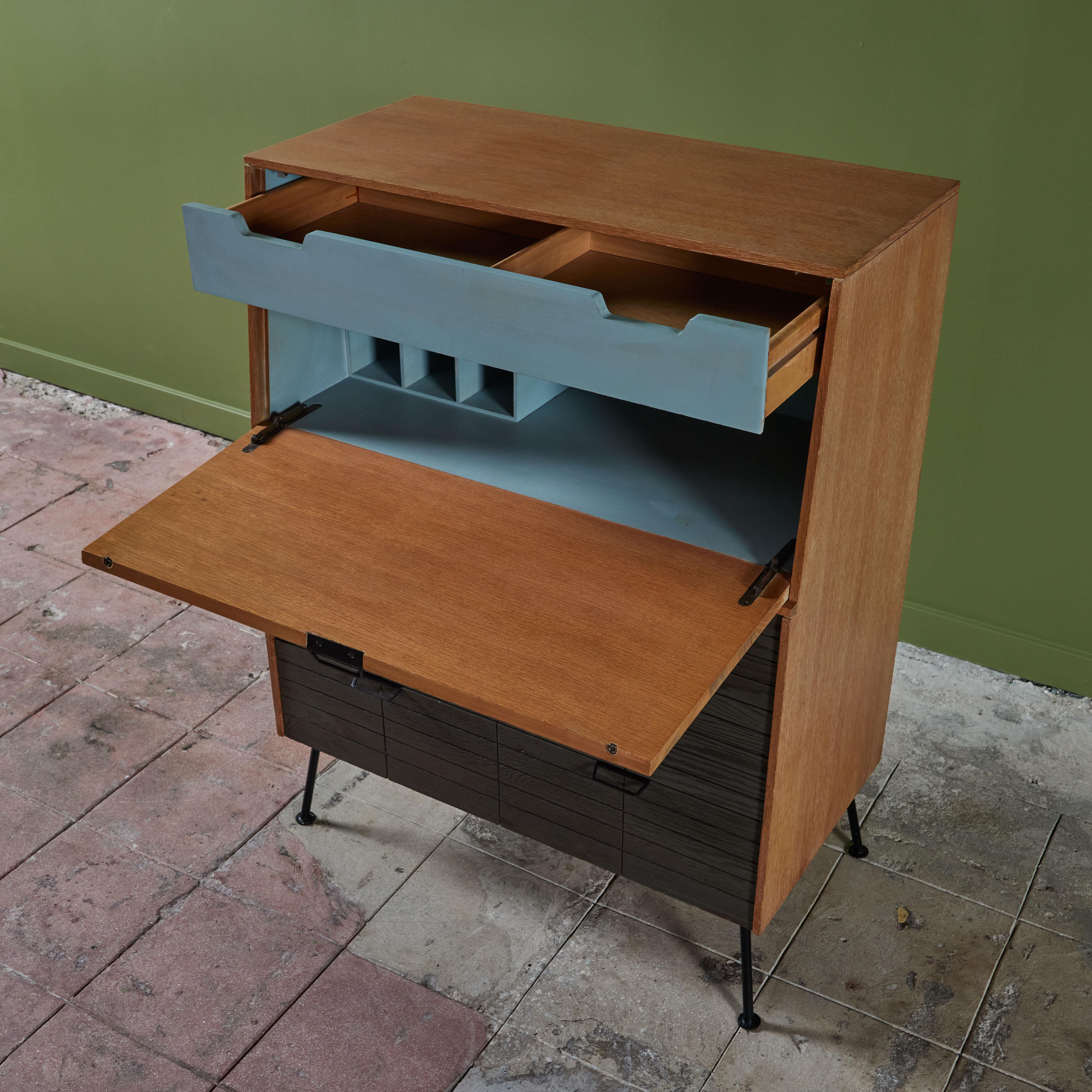 Oak Raymond Loewy Secretary Desk for Mengel Furniture