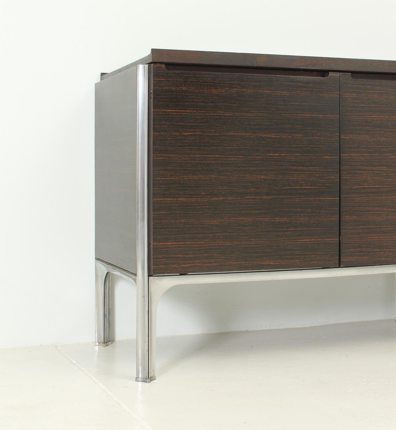 Wood Rare Sideboard by Raymond Loewy edited by DF 2000, 1960s For Sale