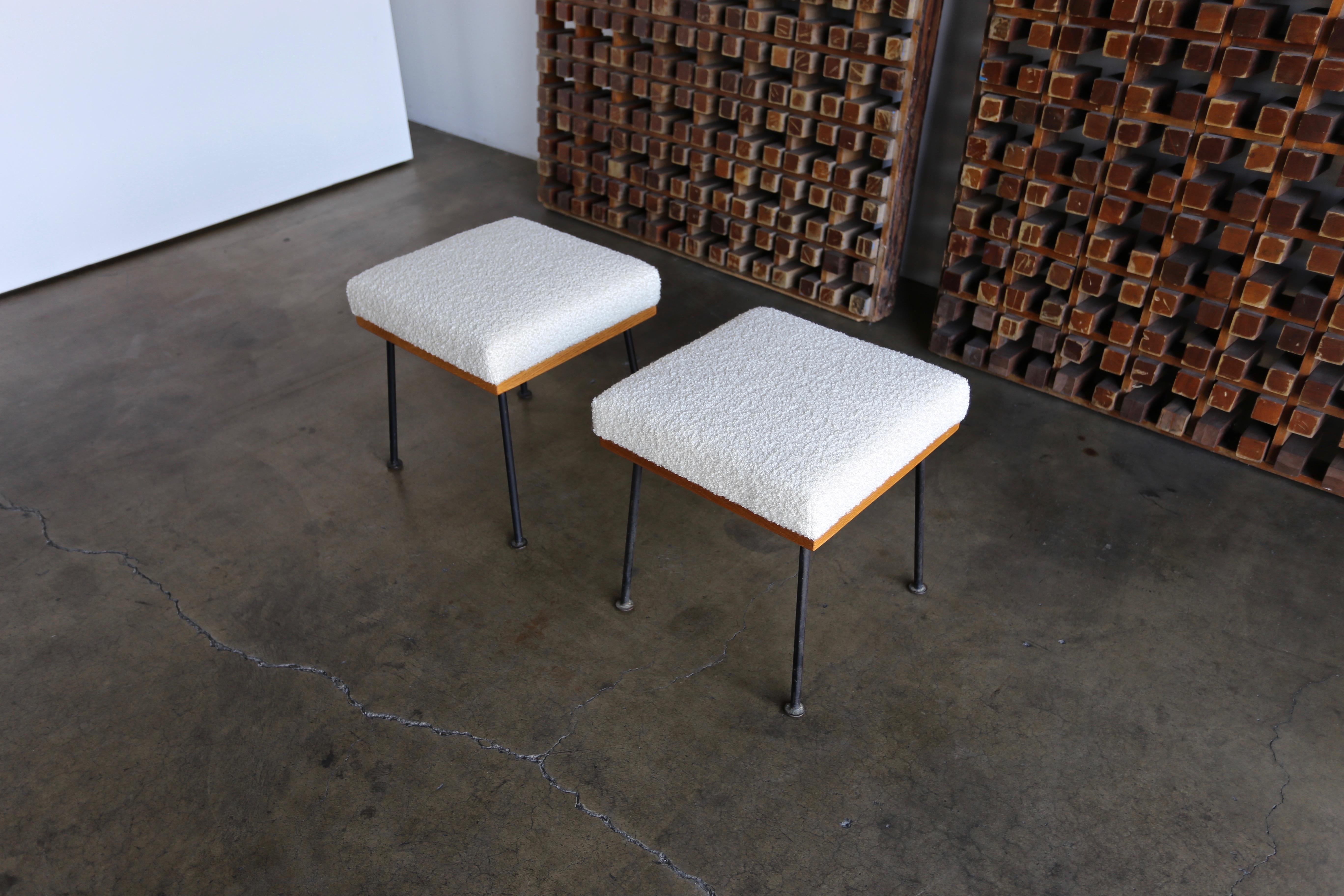 Raymond Loewy Stools for Mengel Furniture Company, circa 1950 In Good Condition In Costa Mesa, CA