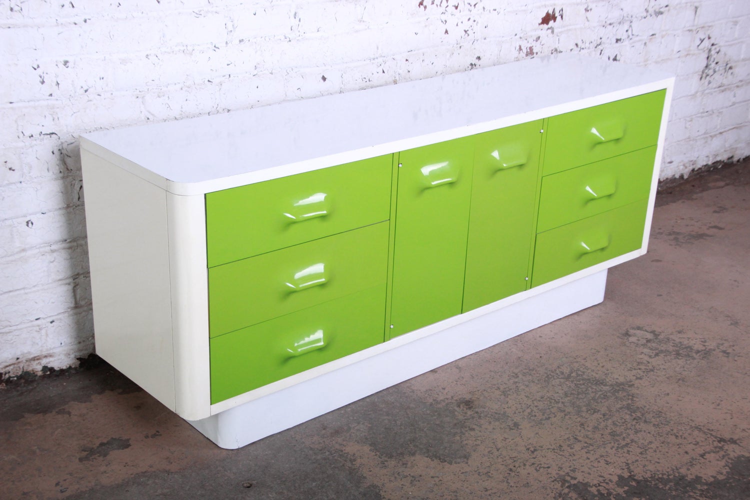 Raymond Loewy Style Space Age Atomic Credenza Or Media Cabinet By